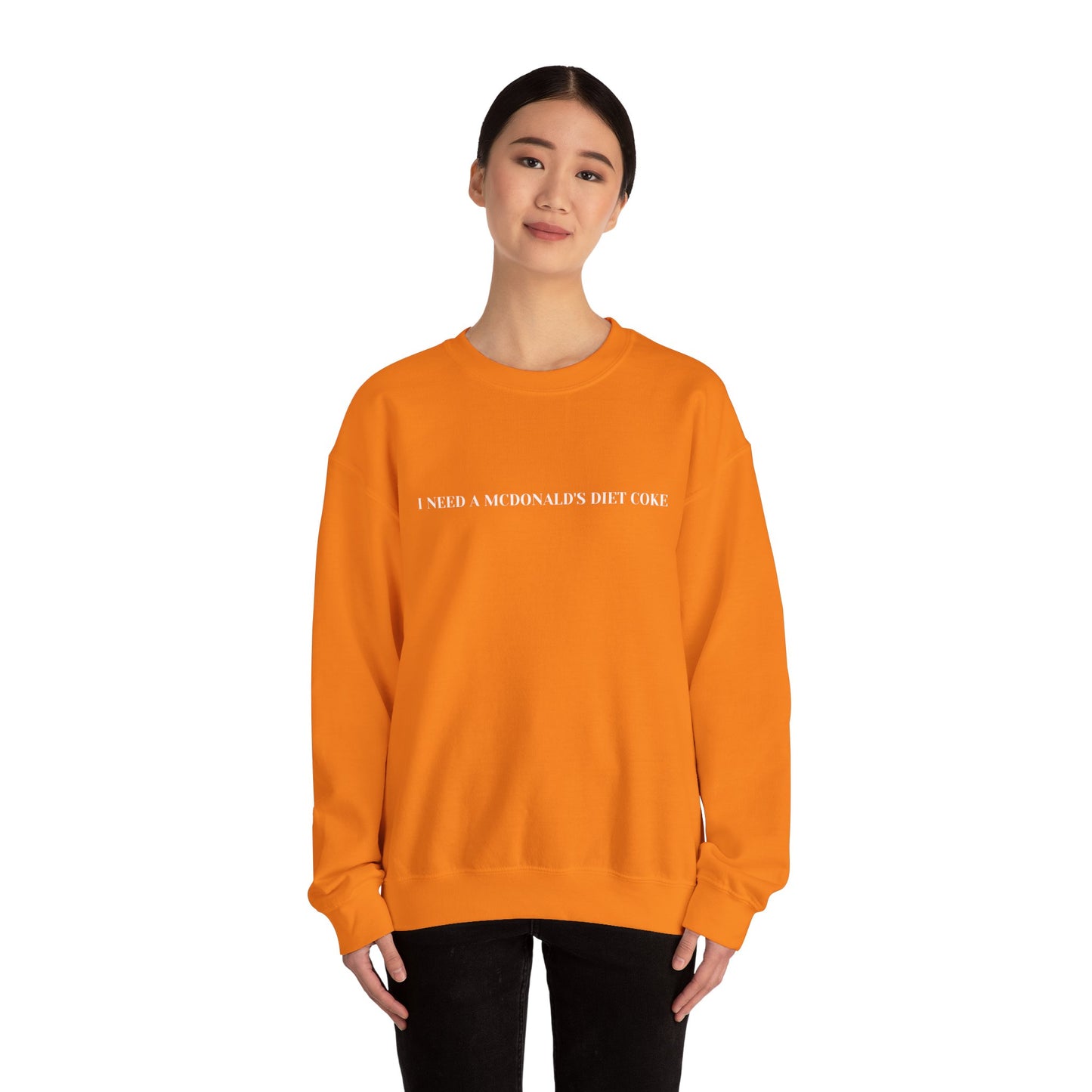 I Need A McDonald's Diet Coke Crewneck Sweatshirt - Funny Fast Food Lover Gift, McDonald's Diet Coke Sweater, Unisex Sweatshirt