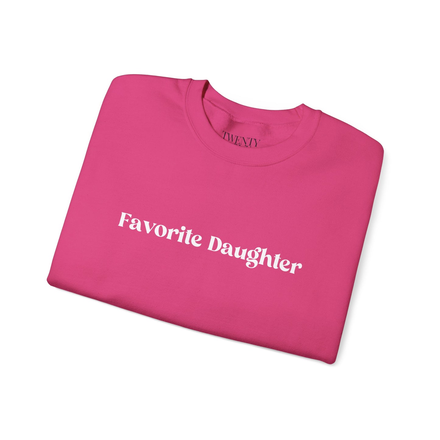 Favorite Daughter Crewneck Sweatshirt, Cozy Gift for Daughters, Family Sweatshirt, Casual Wear, Birthday, Holidays, Comfortable Style