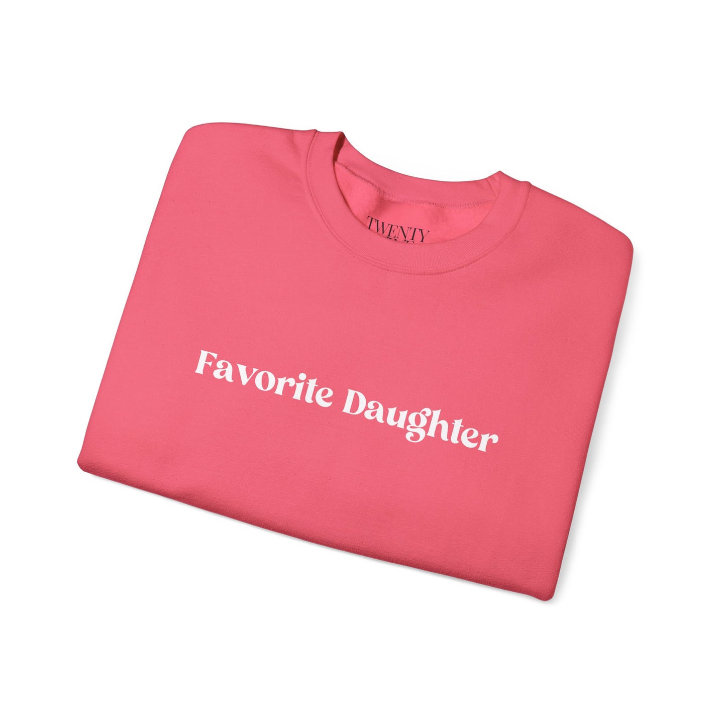 Favorite Daughter Crewneck Sweatshirt, Cozy Gift for Daughters, Family Sweatshirt, Casual Wear, Birthday, Holidays, Comfortable Style