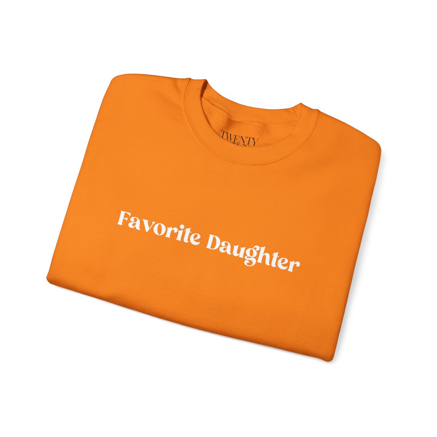 Favorite Daughter Crewneck Sweatshirt, Cozy Gift for Daughters, Family Sweatshirt, Casual Wear, Birthday, Holidays, Comfortable Style