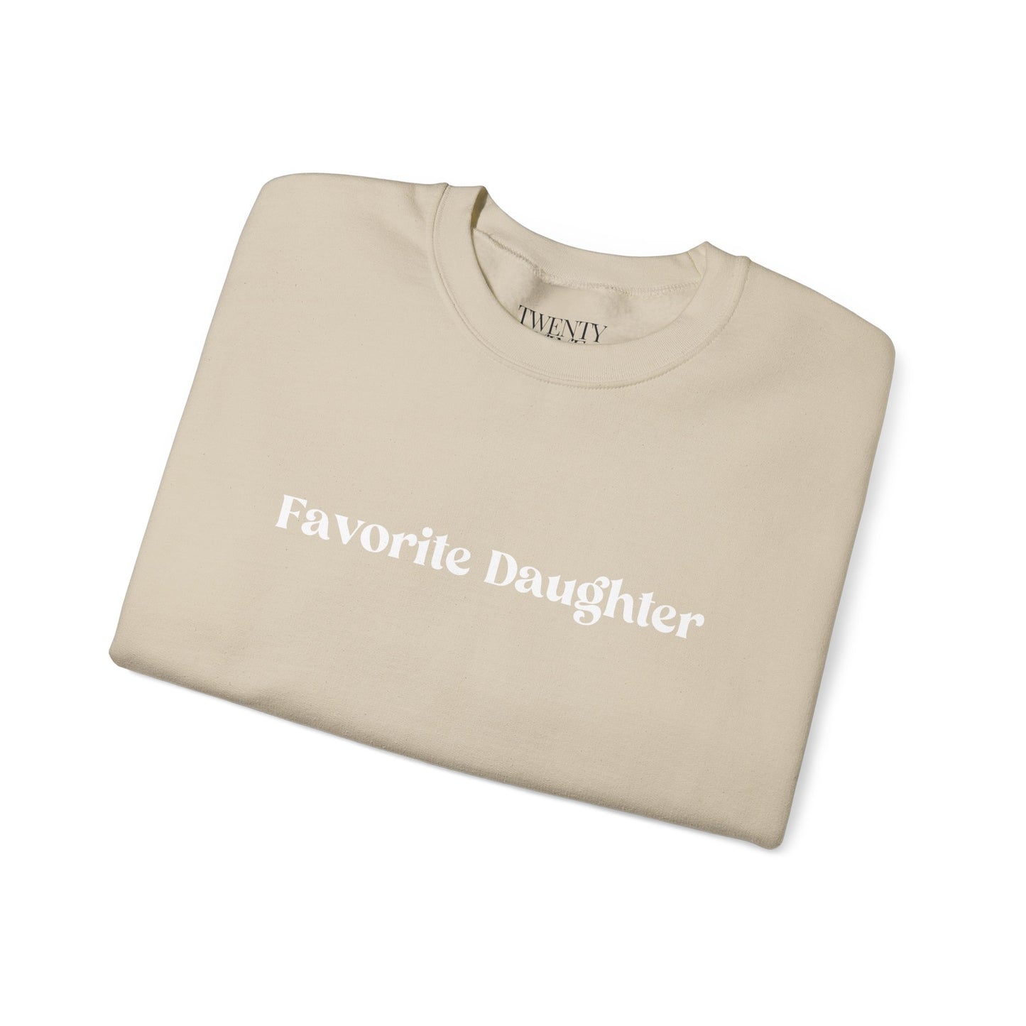 Favorite Daughter Crewneck Sweatshirt, Cozy Gift for Daughters, Family Sweatshirt, Casual Wear, Birthday, Holidays, Comfortable Style