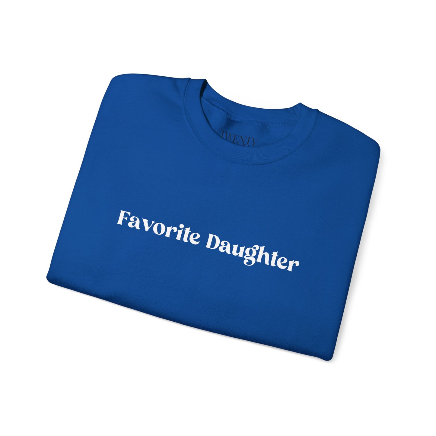 Favorite Daughter Crewneck Sweatshirt, Cozy Gift for Daughters, Family Sweatshirt, Casual Wear, Birthday, Holidays, Comfortable Style