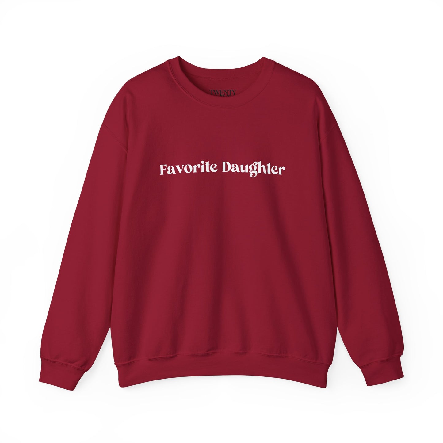 Favorite Daughter Crewneck Sweatshirt, Cozy Gift for Daughters, Family Sweatshirt, Casual Wear, Birthday, Holidays, Comfortable Style