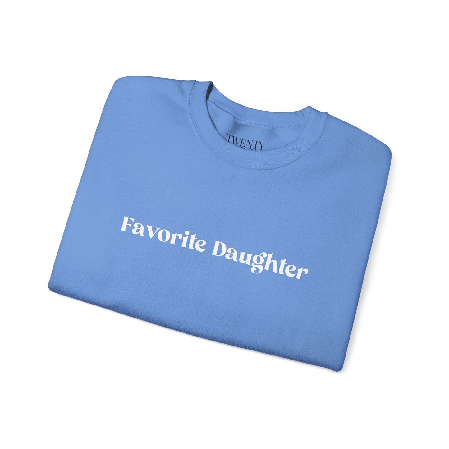Favorite Daughter Crewneck Sweatshirt, Cozy Gift for Daughters, Family Sweatshirt, Casual Wear, Birthday, Holidays, Comfortable Style