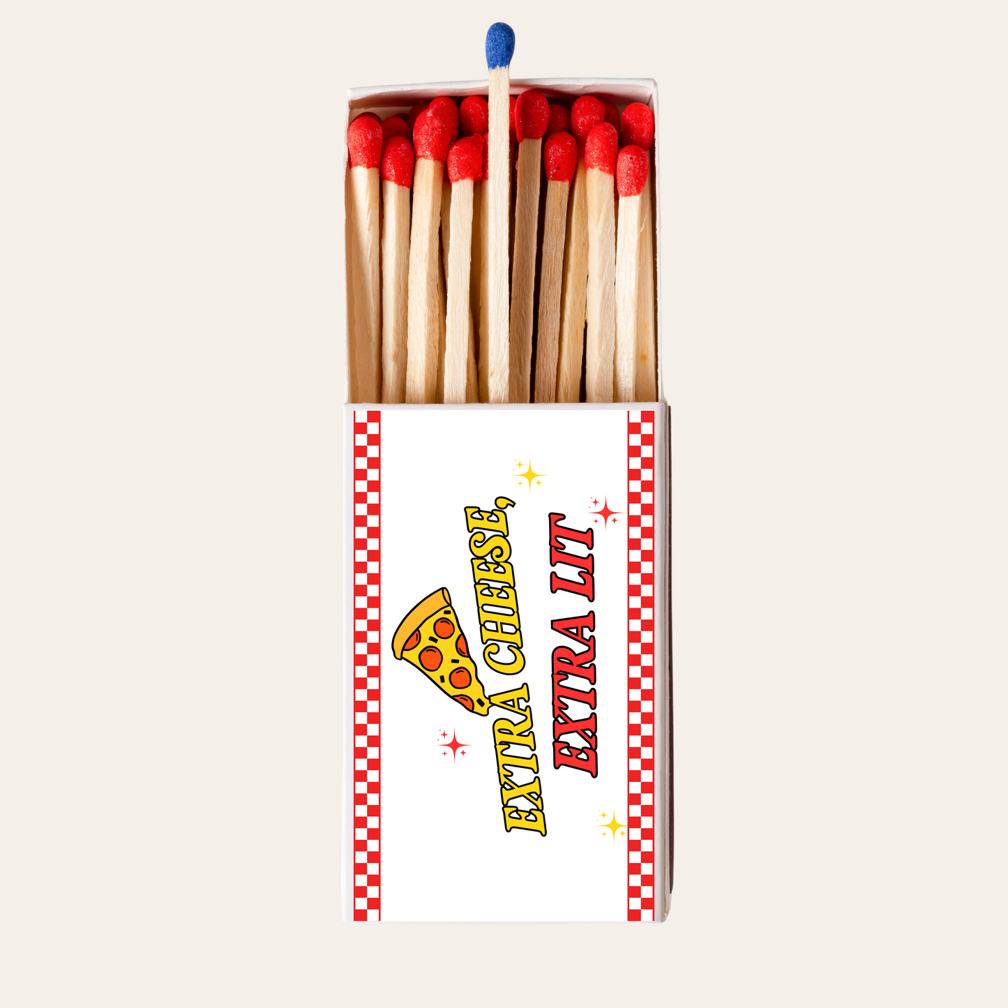 Extra Cheese, Extra Lit Matchboxes Funny Pizza Party Favors, Housewarming Gift, Wedding Favor, Custom Matchbooks
