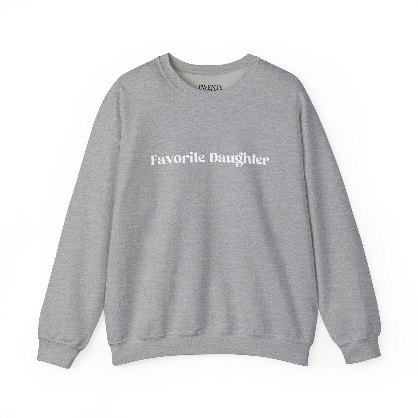 Favorite Daughter Crewneck Sweatshirt, Cozy Gift for Daughters, Family Sweatshirt, Casual Wear, Birthday, Holidays, Comfortable Style