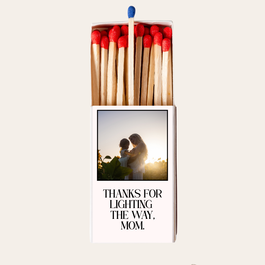 Mother’s Day Matchbox "Thanks for Lighting the Way, Mom" Custom Gift for Mom Mother's Day Party Favor Personalized Mom Gift