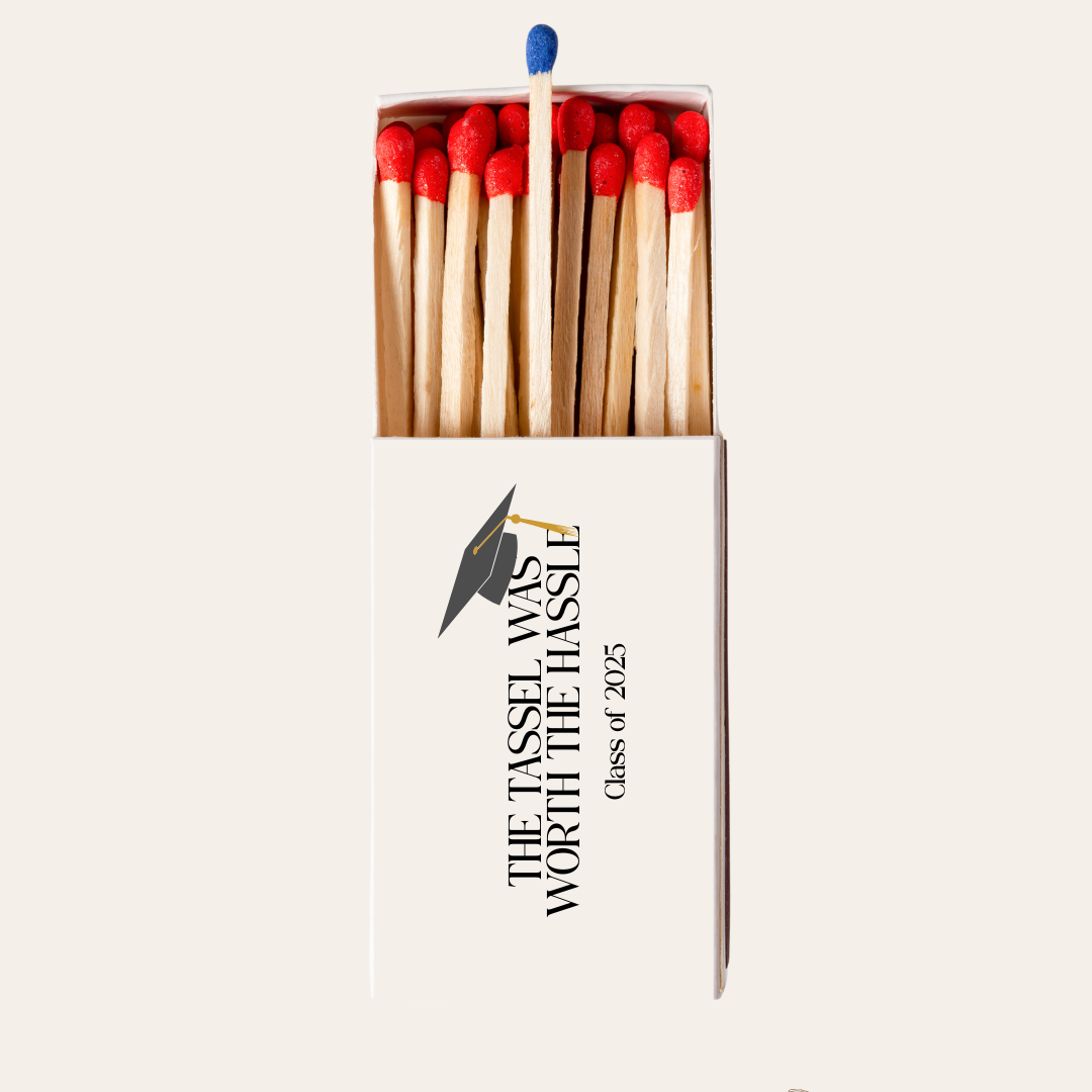The Tassel Was Worth The Hassle Matchboxes Class of 2025 Graduation Party Favors Senior Grad Matchbox Gifts