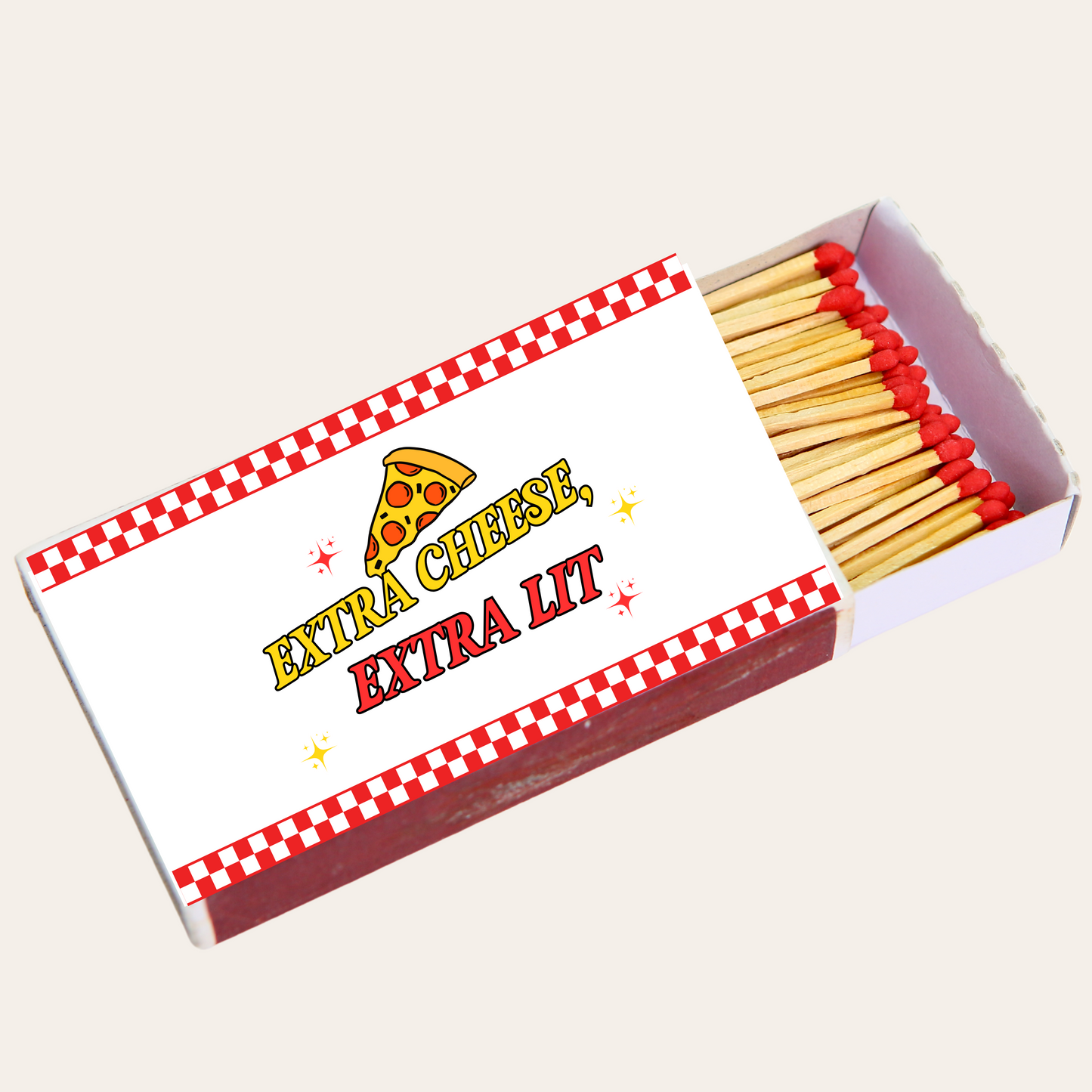 Extra Cheese, Extra Lit Matchboxes Funny Pizza Party Favors, Housewarming Gift, Wedding Favor, Custom Matchbooks