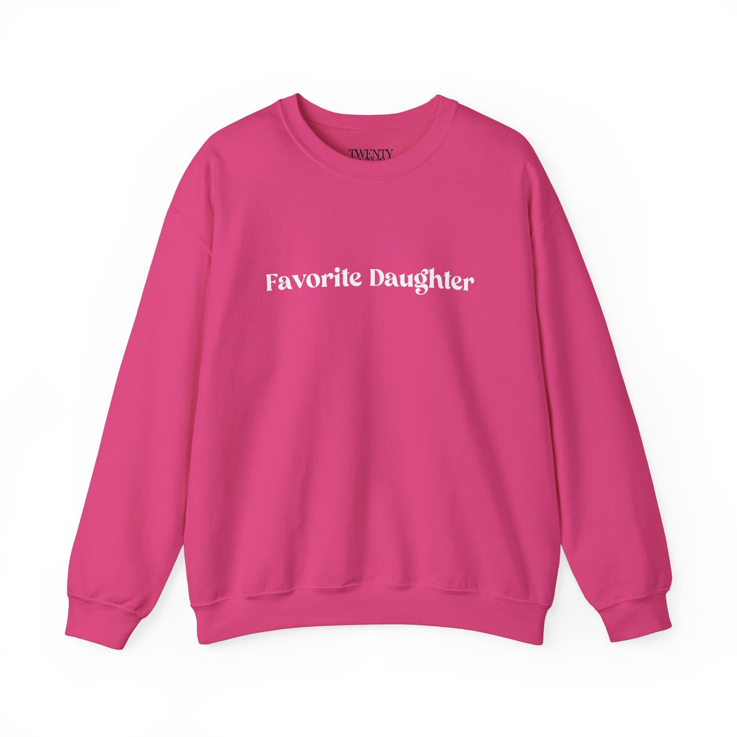 Favorite Daughter Crewneck Sweatshirt, Cozy Gift for Daughters, Family Sweatshirt, Casual Wear, Birthday, Holidays, Comfortable Style