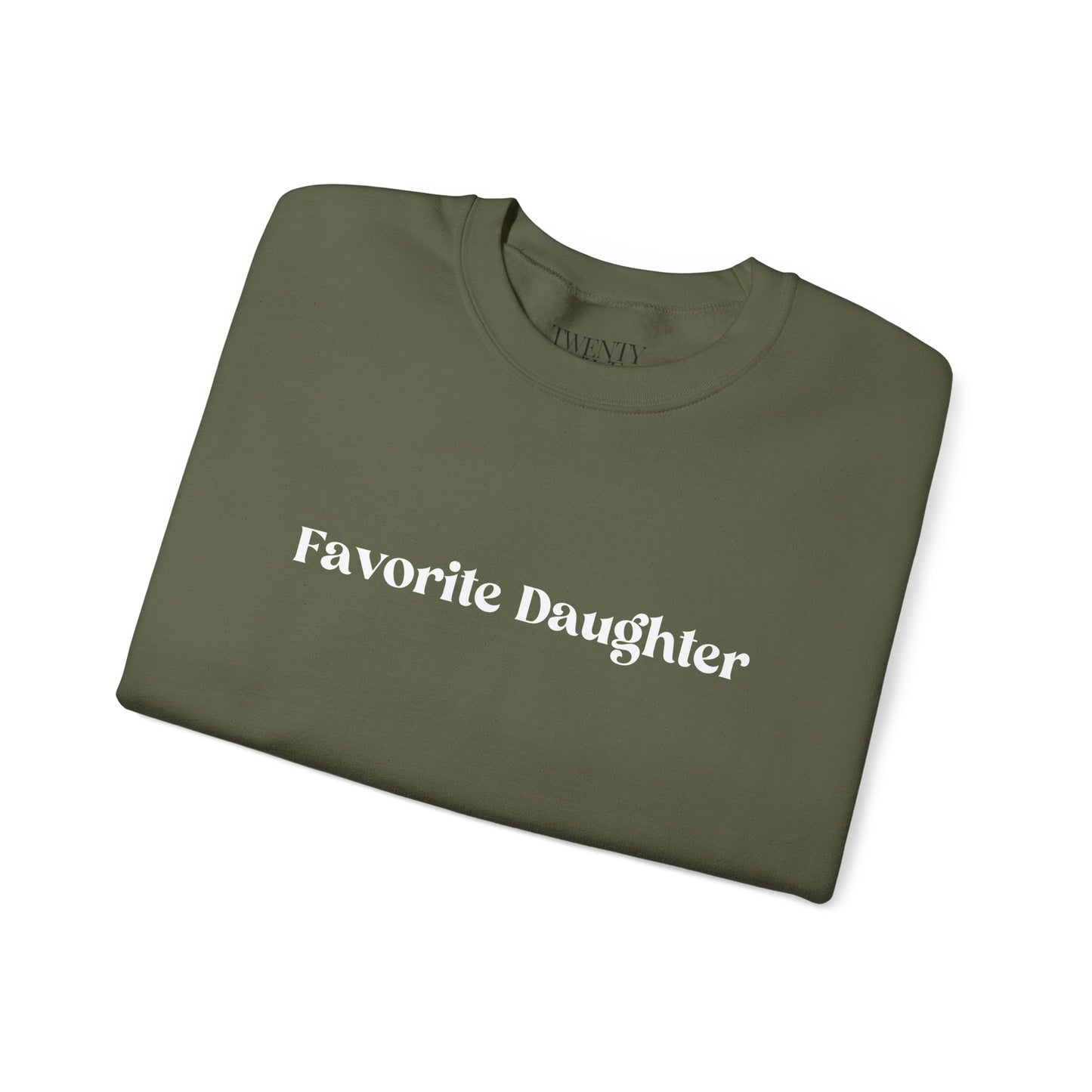Favorite Daughter Crewneck Sweatshirt, Cozy Gift for Daughters, Family Sweatshirt, Casual Wear, Birthday, Holidays, Comfortable Style