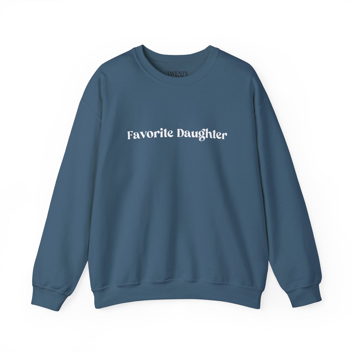 Favorite Daughter Crewneck Sweatshirt, Cozy Gift for Daughters, Family Sweatshirt, Casual Wear, Birthday, Holidays, Comfortable Style