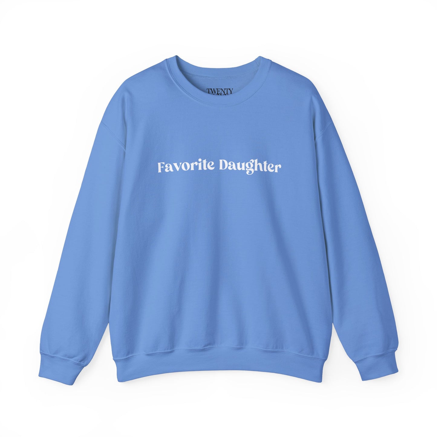 Favorite Daughter Crewneck Sweatshirt, Cozy Gift for Daughters, Family Sweatshirt, Casual Wear, Birthday, Holidays, Comfortable Style