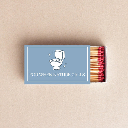 For When Nature Calls Matchboxes – Funny Bathroom Decor & Housewarming Gift Twentynine Luxury