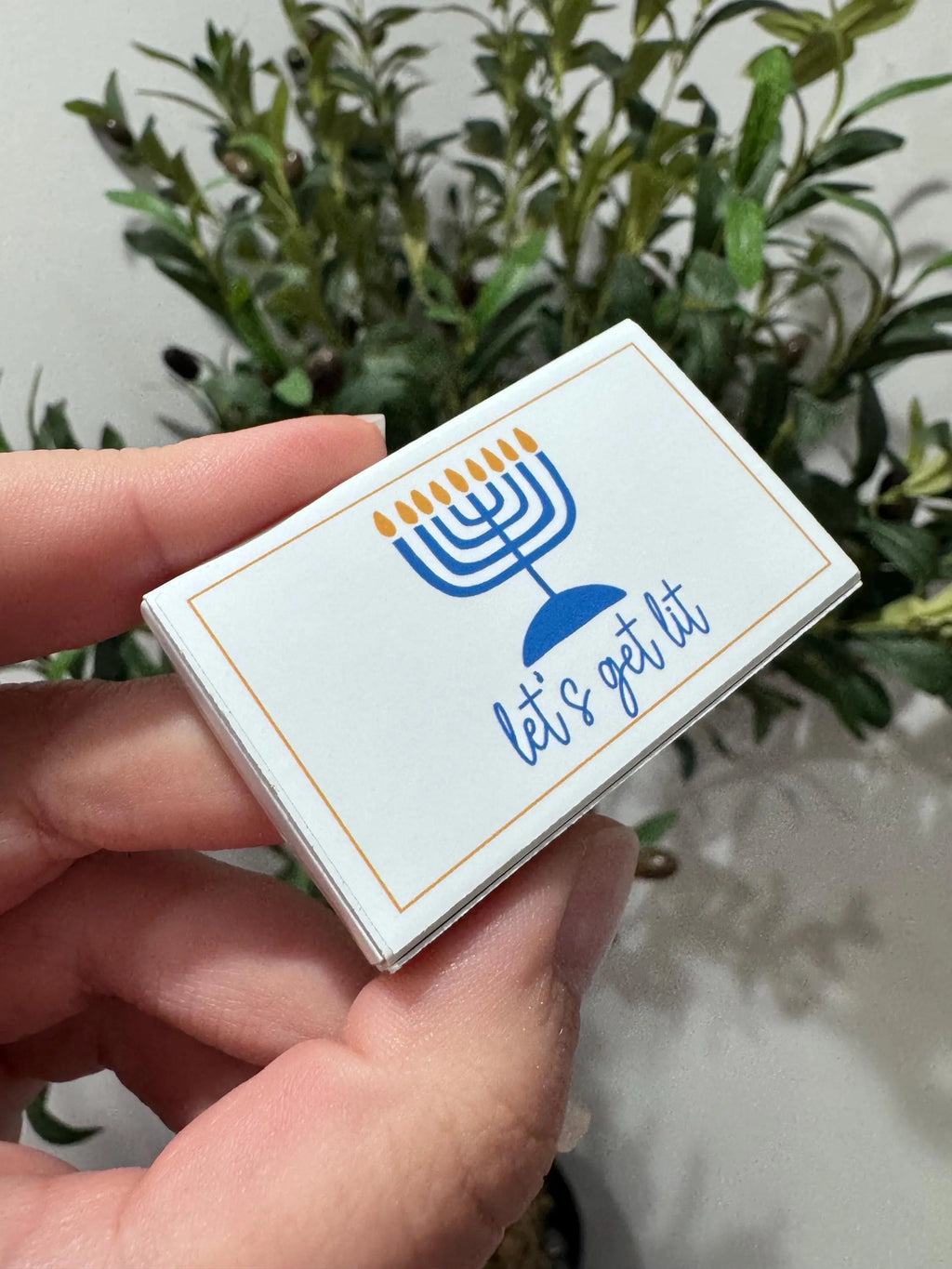 Let’s Get Lit Hanukkah Matchboxes Menorah Candle Matches, Jewish Holiday Favors & Festival of Lights Décor Twentynine Luxury