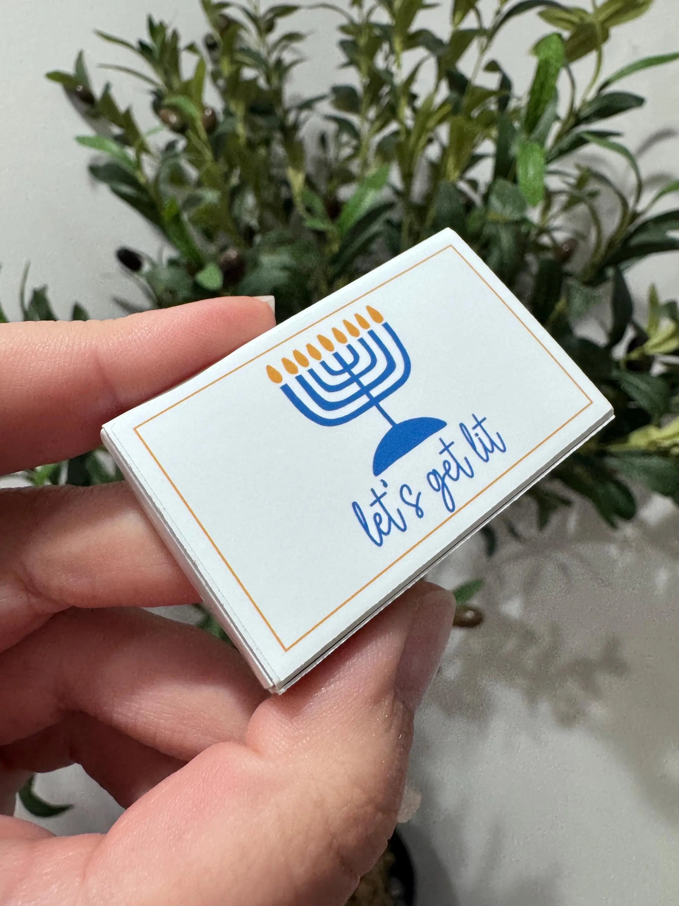 Let’s Get Lit Hanukkah Matchboxes Menorah Candle Matches, Jewish Holiday Favors & Festival of Lights Décor Twentynine Luxury