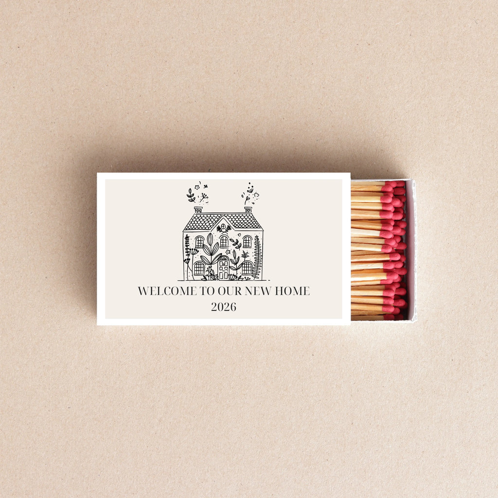 Welcome to Our New Home Matchboxes – Custom Housewarming Party Favors & Gifts Twentynine Luxury