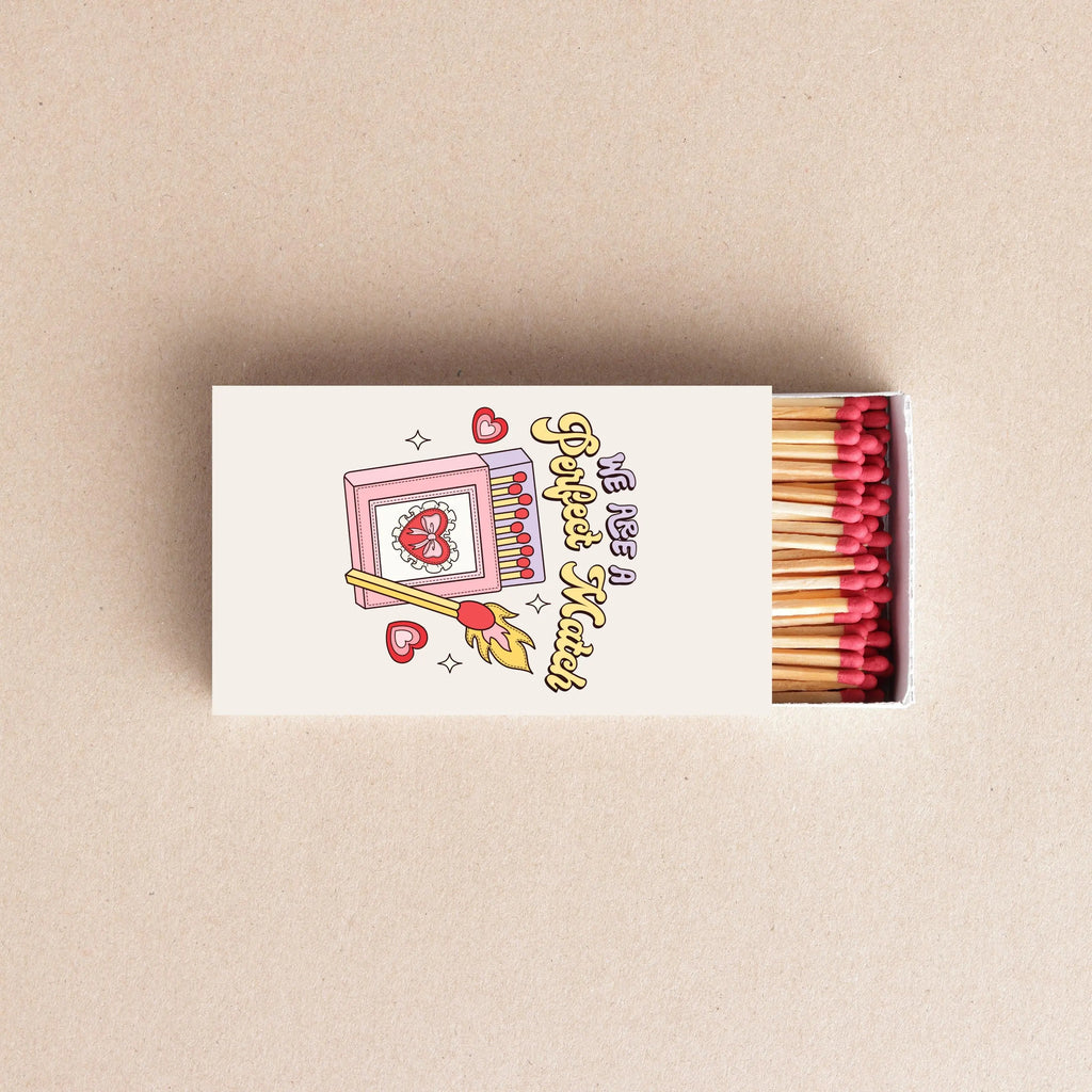 Romantic We Are a Perfect Match Matchbox Cute Wedding Favor or Gift Idea Twentynine Luxury