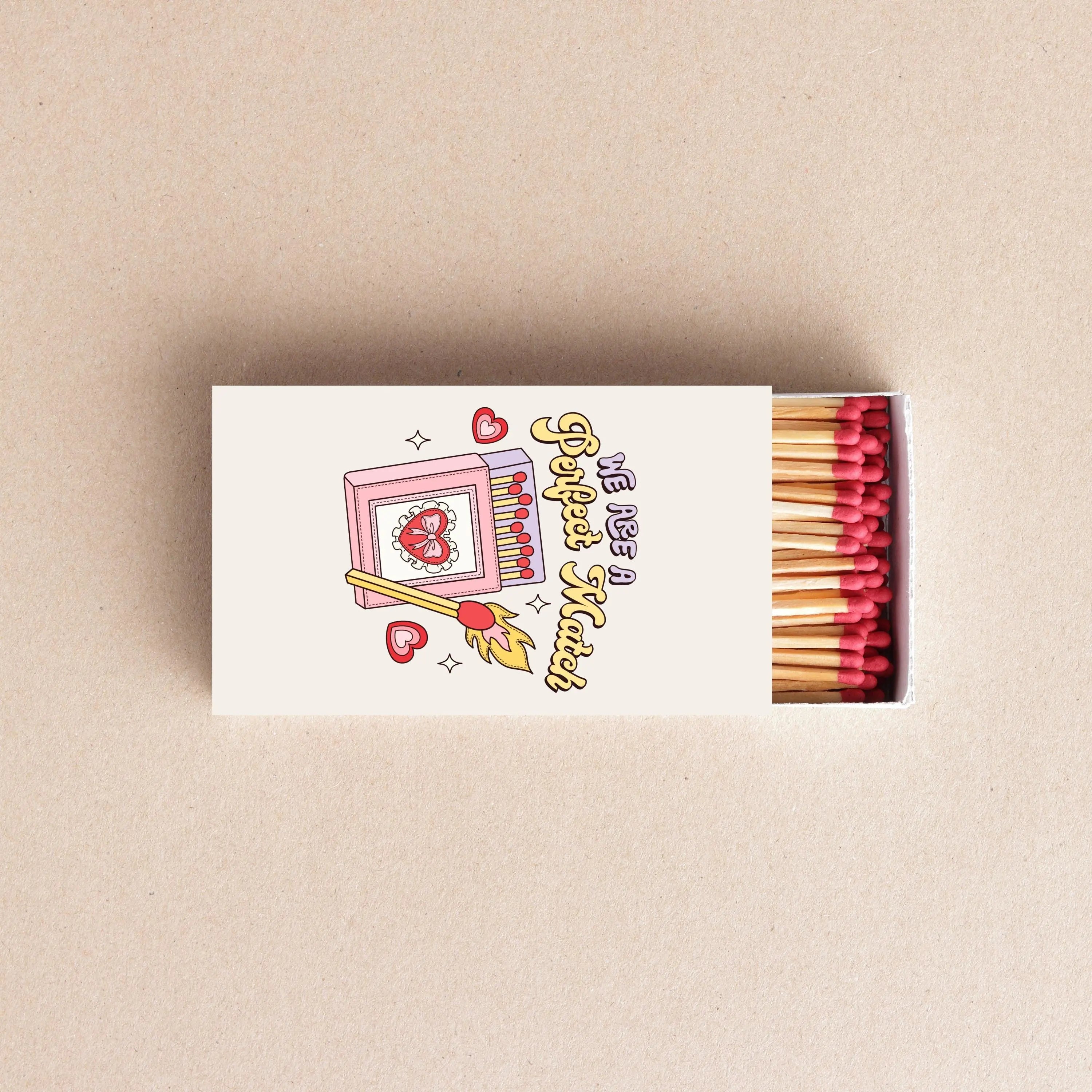 Romantic We Are a Perfect Match Matchbox Cute Wedding Favor or Gift Idea Twentynine Luxury