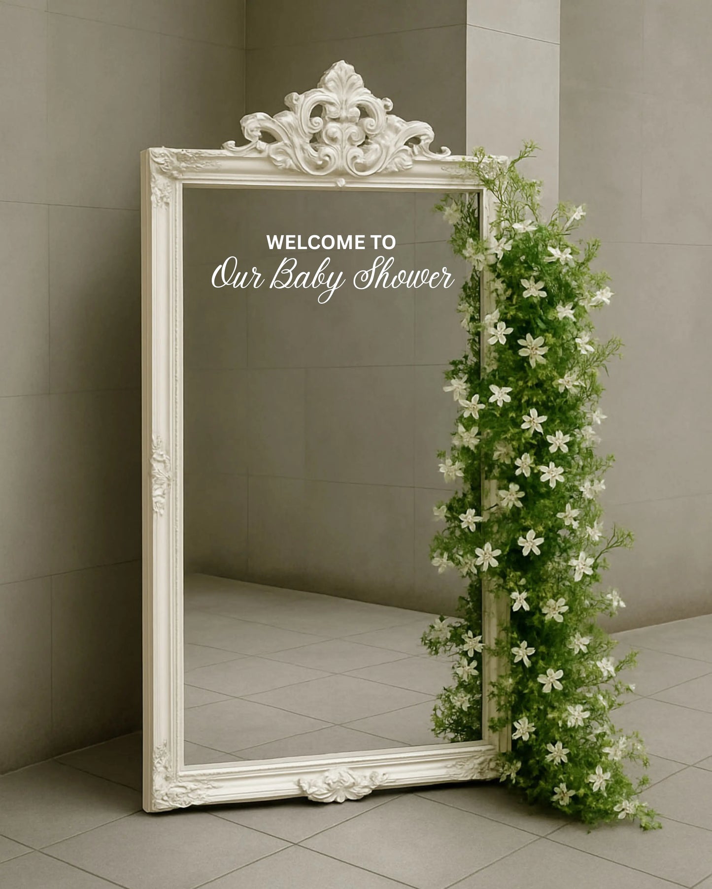 Welcome To Our Baby Shower Mirror Decal Twentynine Luxury
