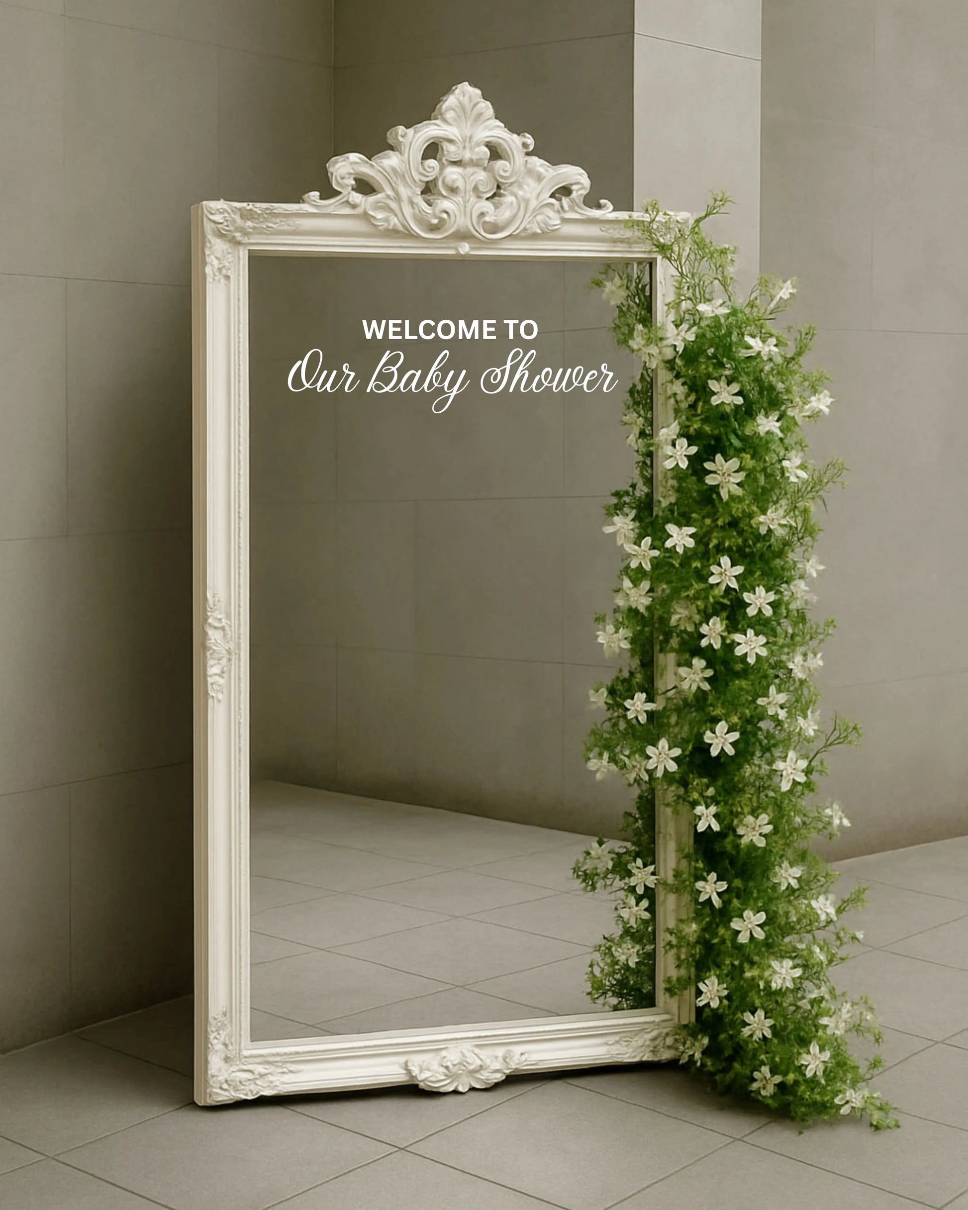Welcome To Our Baby Shower Mirror Decal Twentynine Luxury
