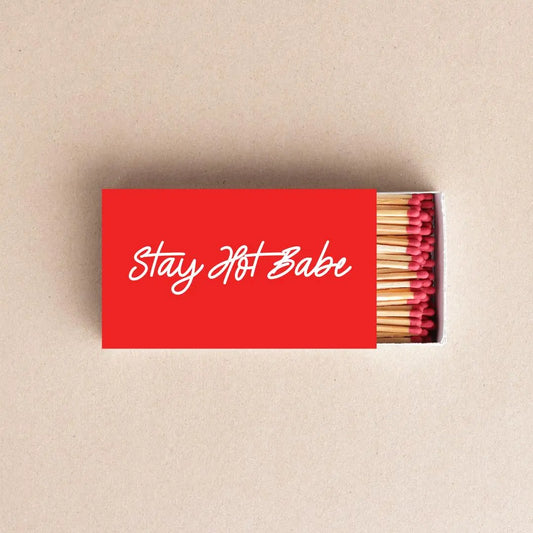 Stay Hot Babe Matchboxes – Red Bachelorette & Wedding Party Favors Twentynine Luxury