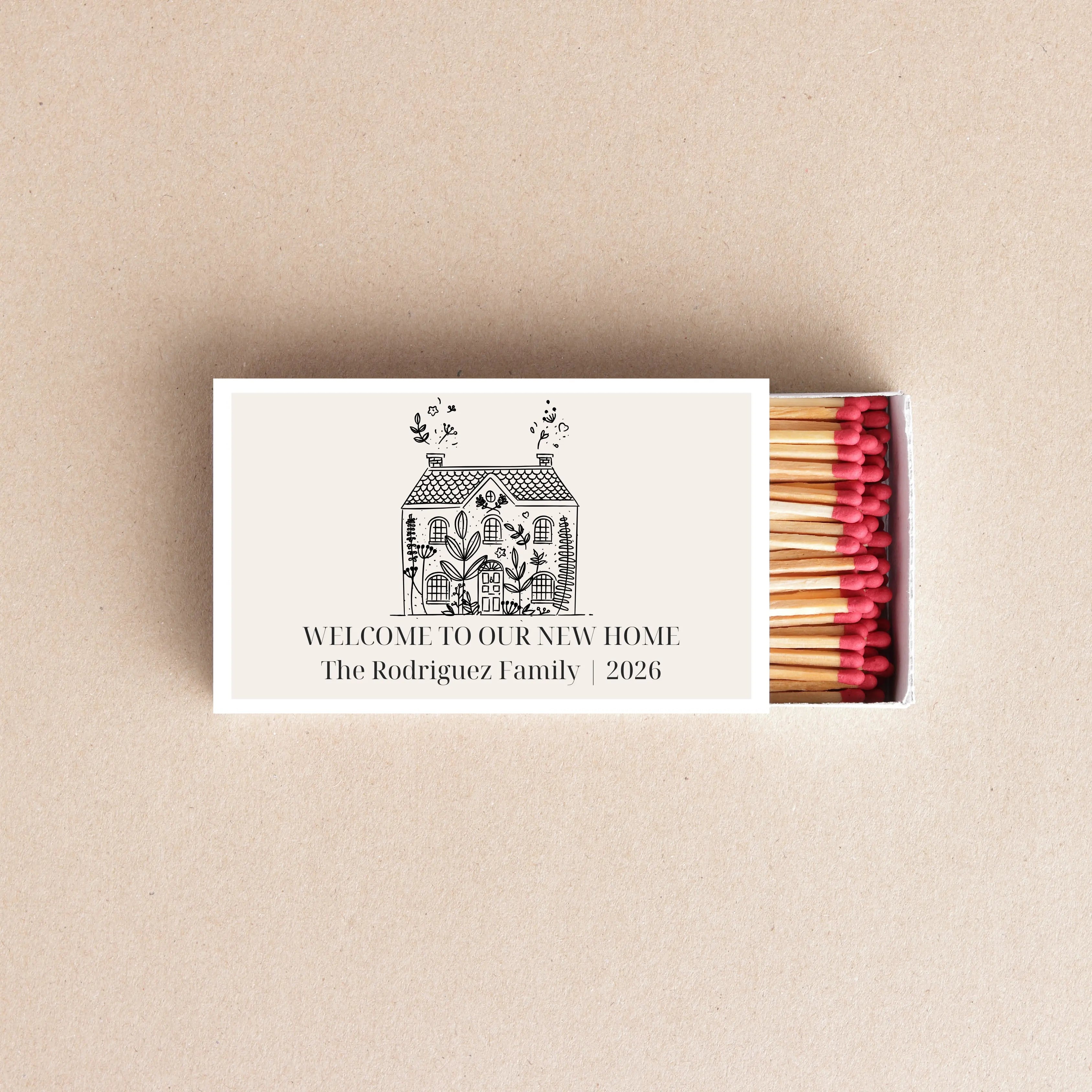 Welcome to Our New Home Matchboxes – Custom Housewarming Party Favors & Gifts Twentynine Luxury