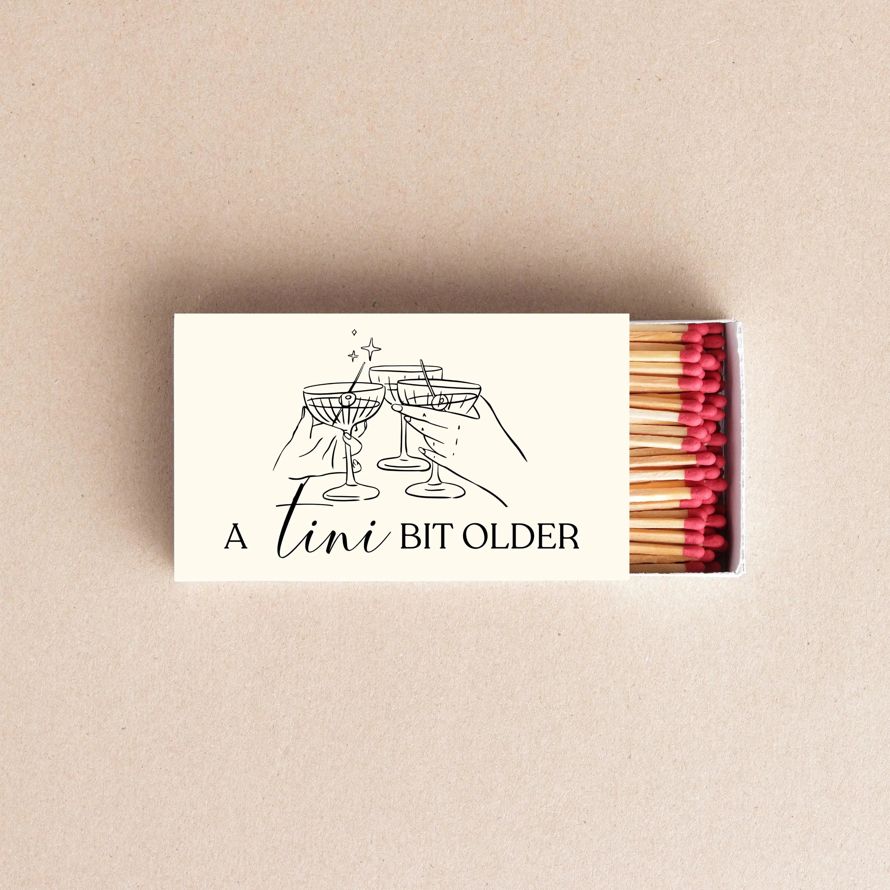 A TINI Bit Older Matchboxes – Birthday Party Favors & Martini Theme Decor Twentynine Luxury