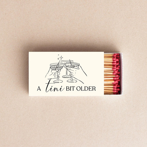 A TINI Bit Older Matchboxes – Birthday Party Favors & Martini Theme Decor Twentynine Luxury