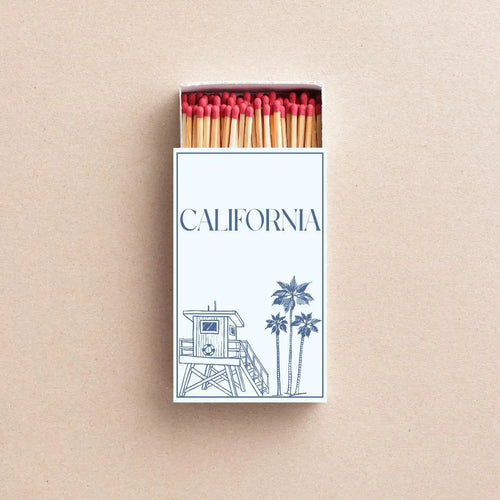 California Matchboxes Custom Beach Themed Party Favors Palm Tree Lifeguard Tower Design Los Angeles Newport Beach Options Twentynine Luxury