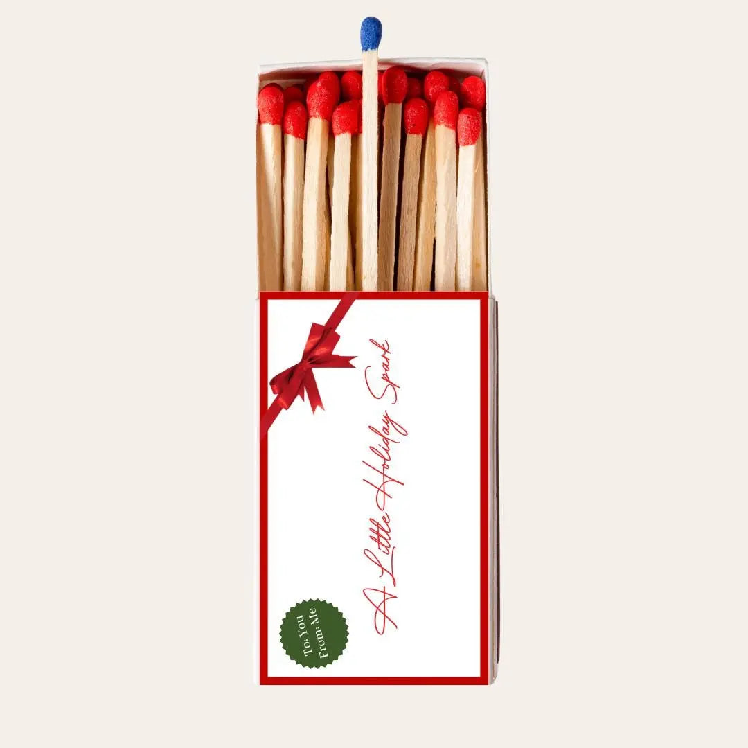 A Little Holiday Spark Matchbox Custom Holiday Gift  Matchbox Favor Stocking Stuffer Holiday Party Favor Christmas Gift Idea Twentynine Luxury