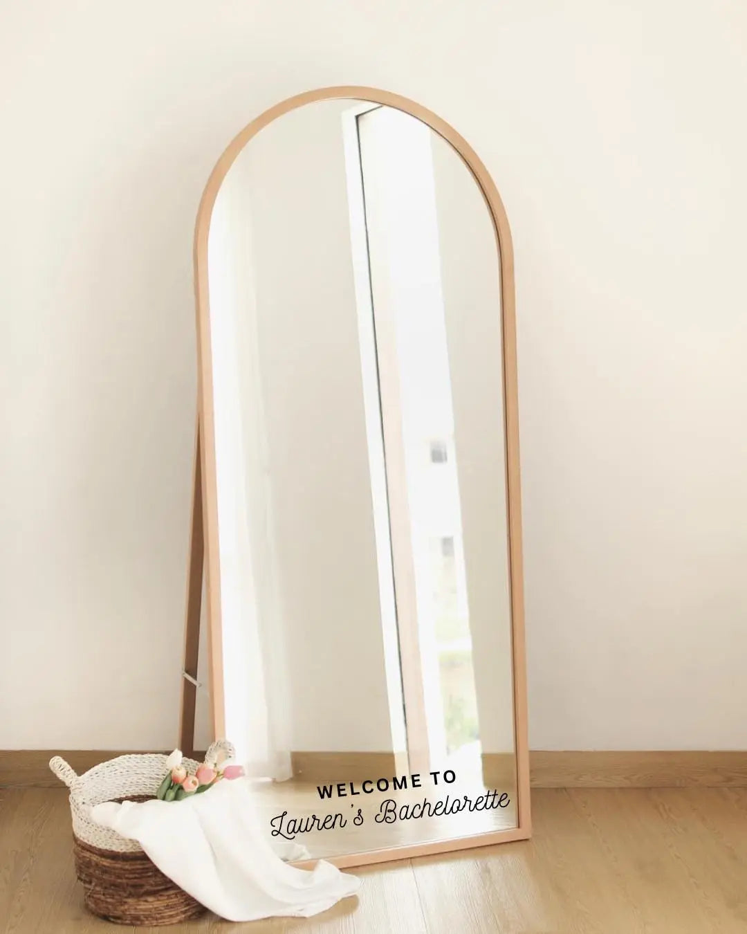 Custom Bachelorette Mirror Label – Personalized Vinyl Decal for Party Decor Twentynine Luxury