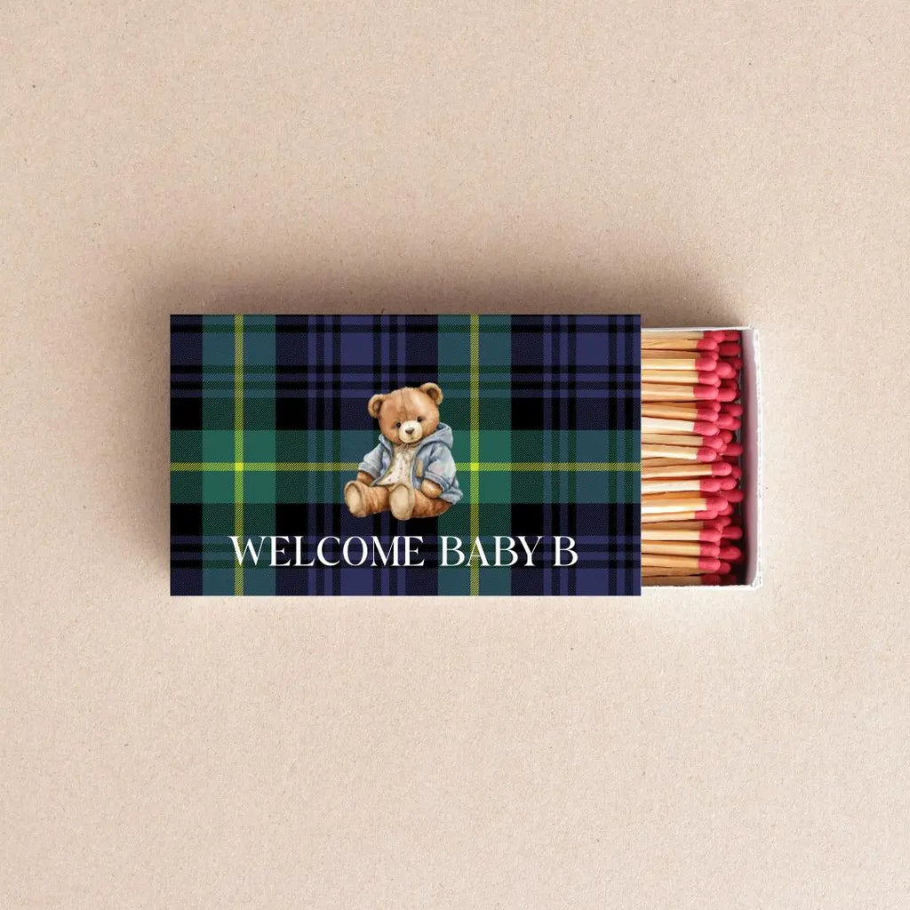 Teddy Bear Matchboxes – Custom Baby Shower Favors & Personalized Matches Twentynine Luxury