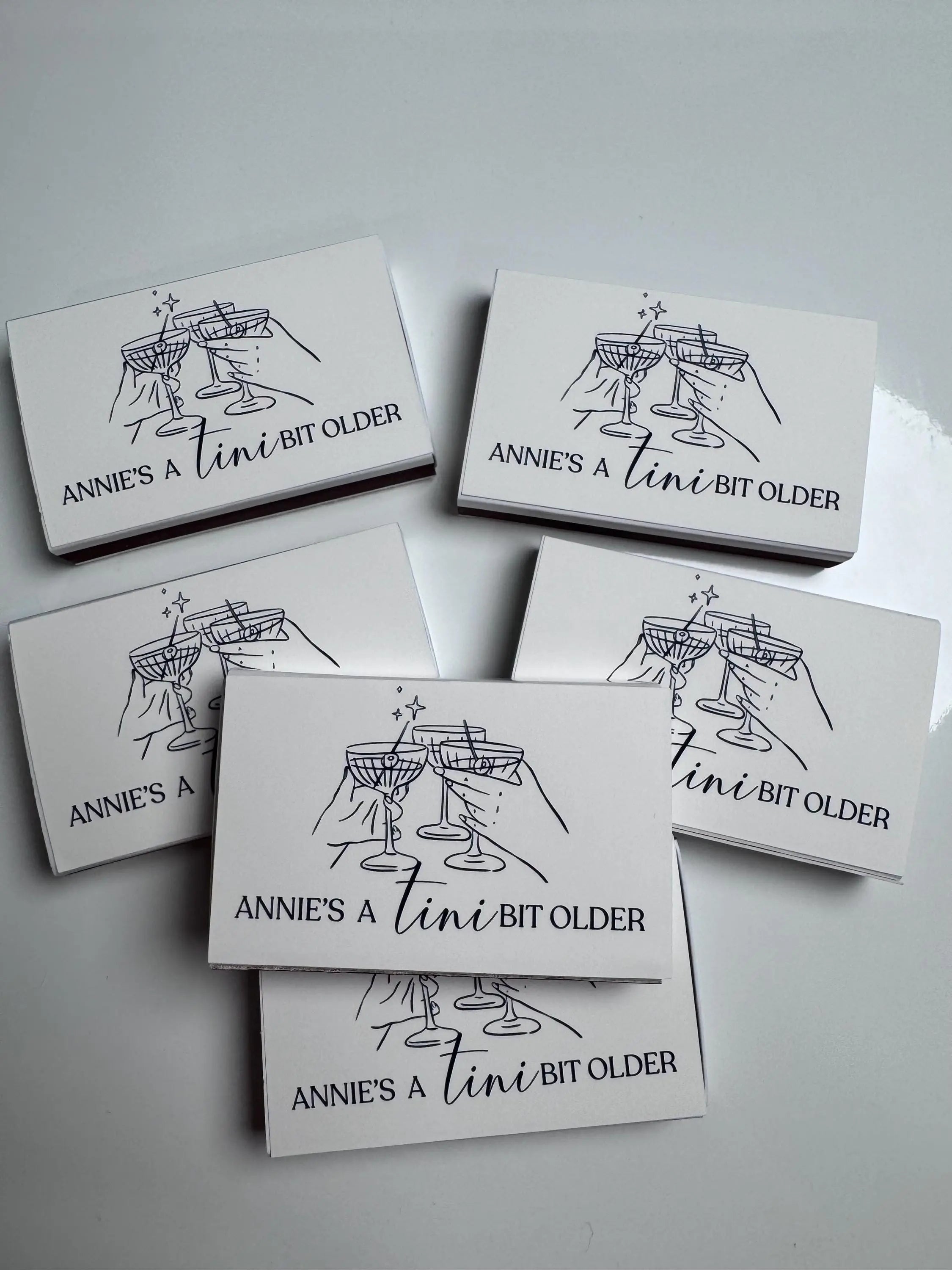 A TINI Bit Older Matchboxes – Birthday Party Favors & Martini Theme Decor Twentynine Luxury