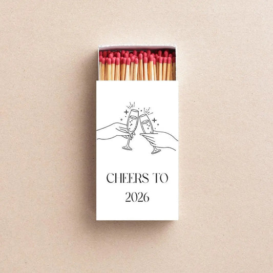 Cheers to 2026 Matchboxes – New Year’s Eve Party Favors & Decor Twentynine Luxury
