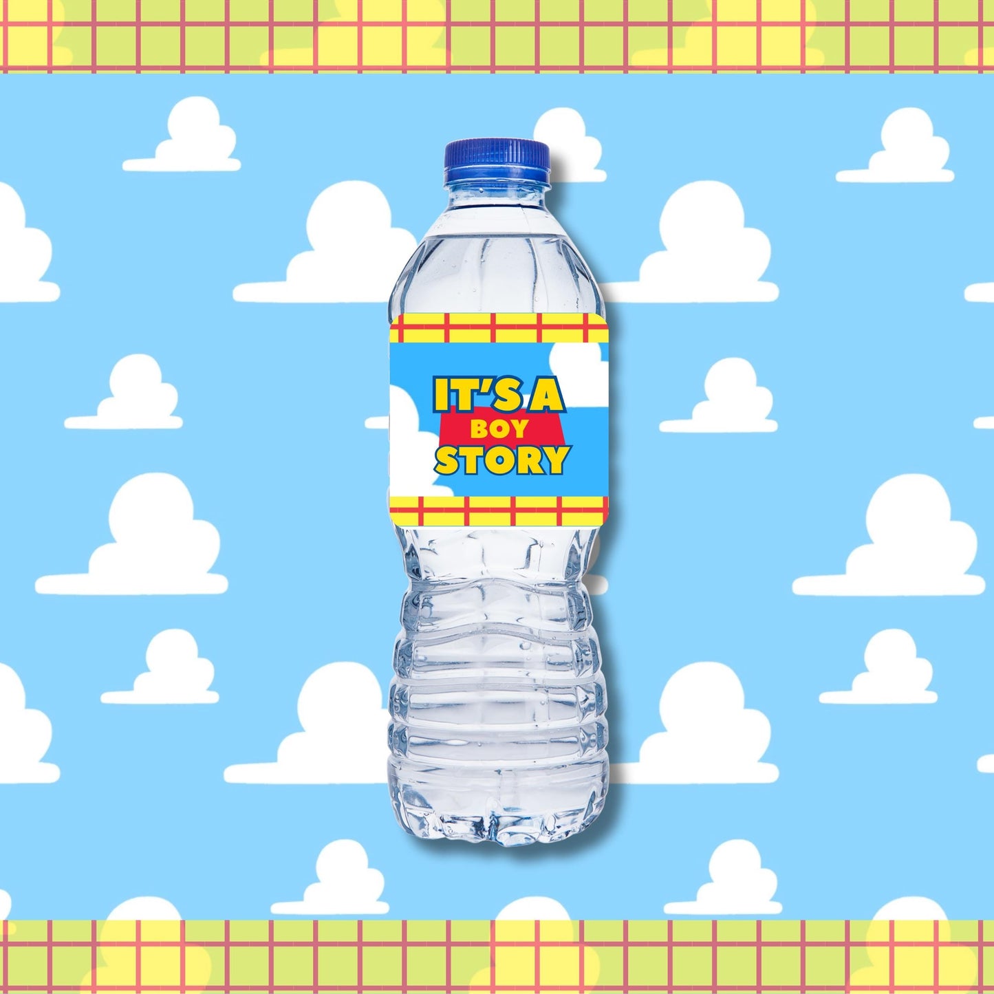 It's A Boy Story Water Bottle Labels Baby Shower Printable Digital Download Twentynine Luxury