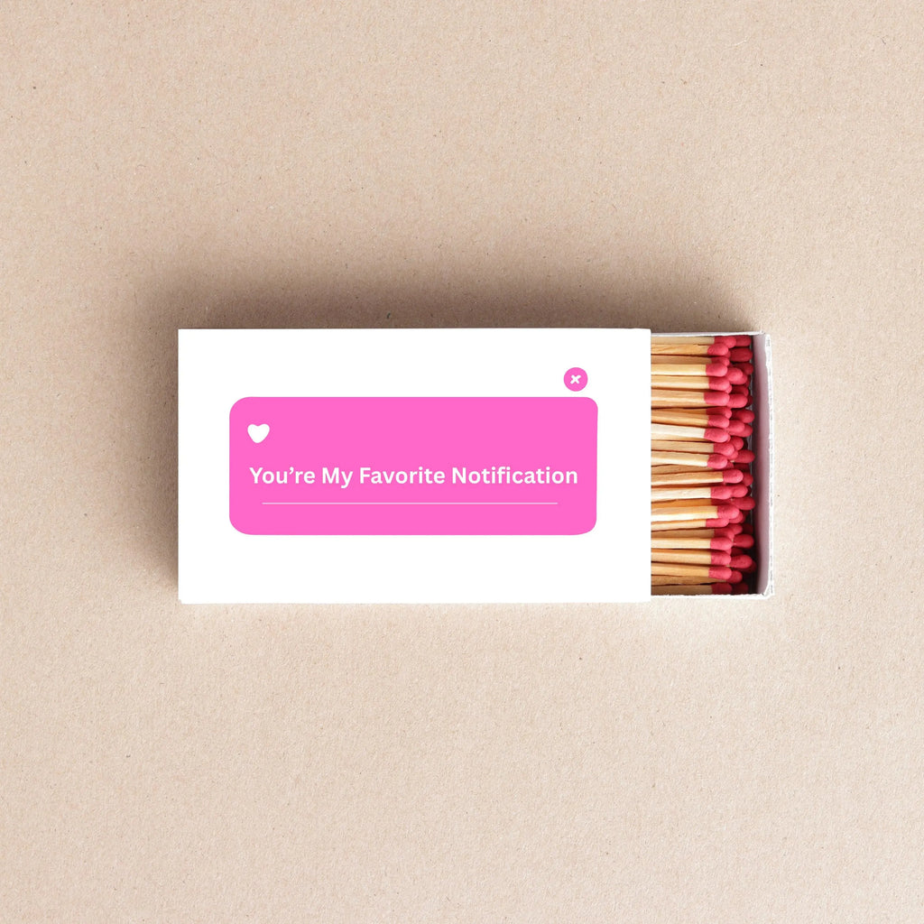You’re My Favorite Notification Matchbox Pink Aesthetic Matchbox Cute Gift for Him or Her Romantic Gift Candle Lover Gift Twentynine Luxury