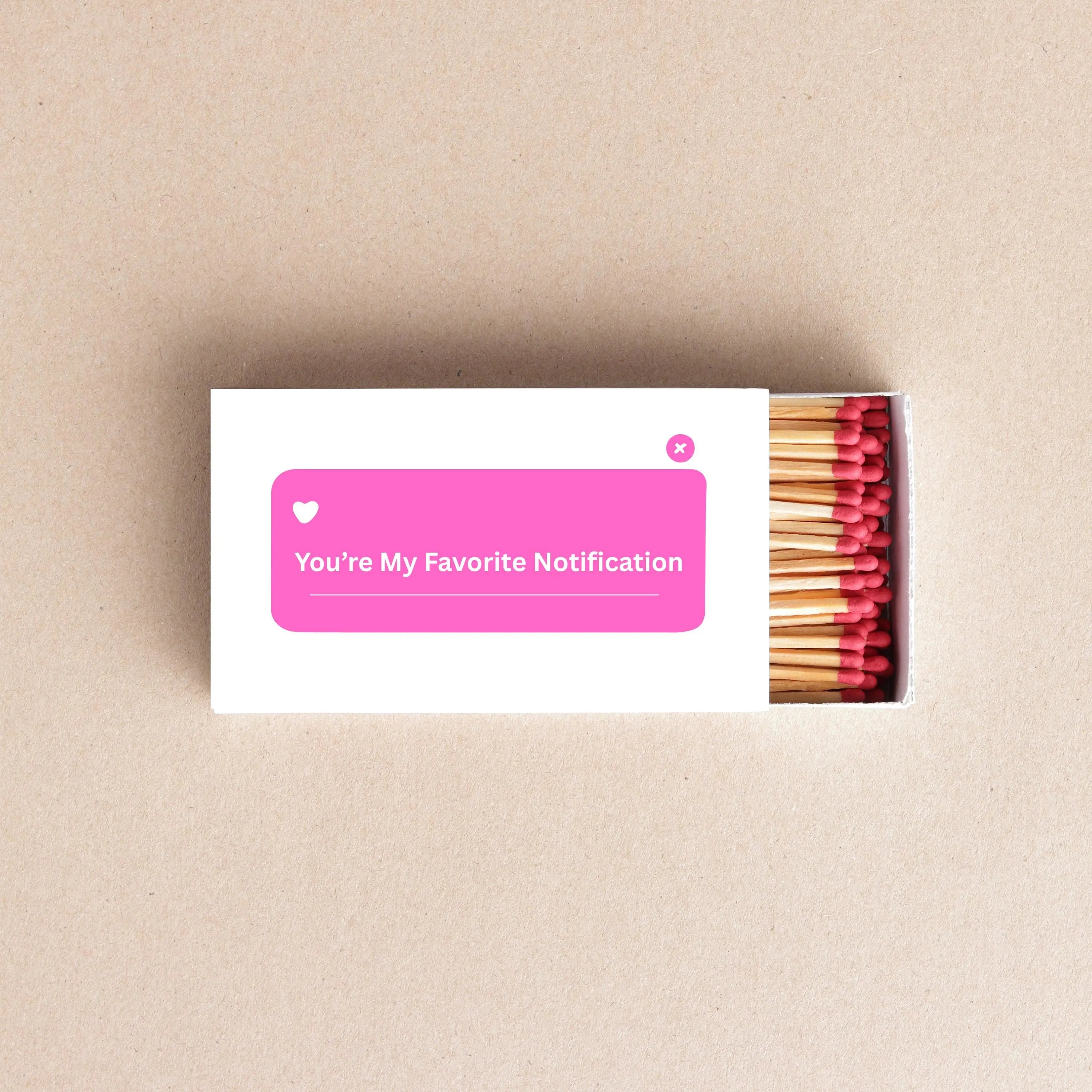 You’re My Favorite Notification Matchbox Pink Aesthetic Matchbox Cute Gift for Him or Her Romantic Gift Candle Lover Gift Twentynine Luxury