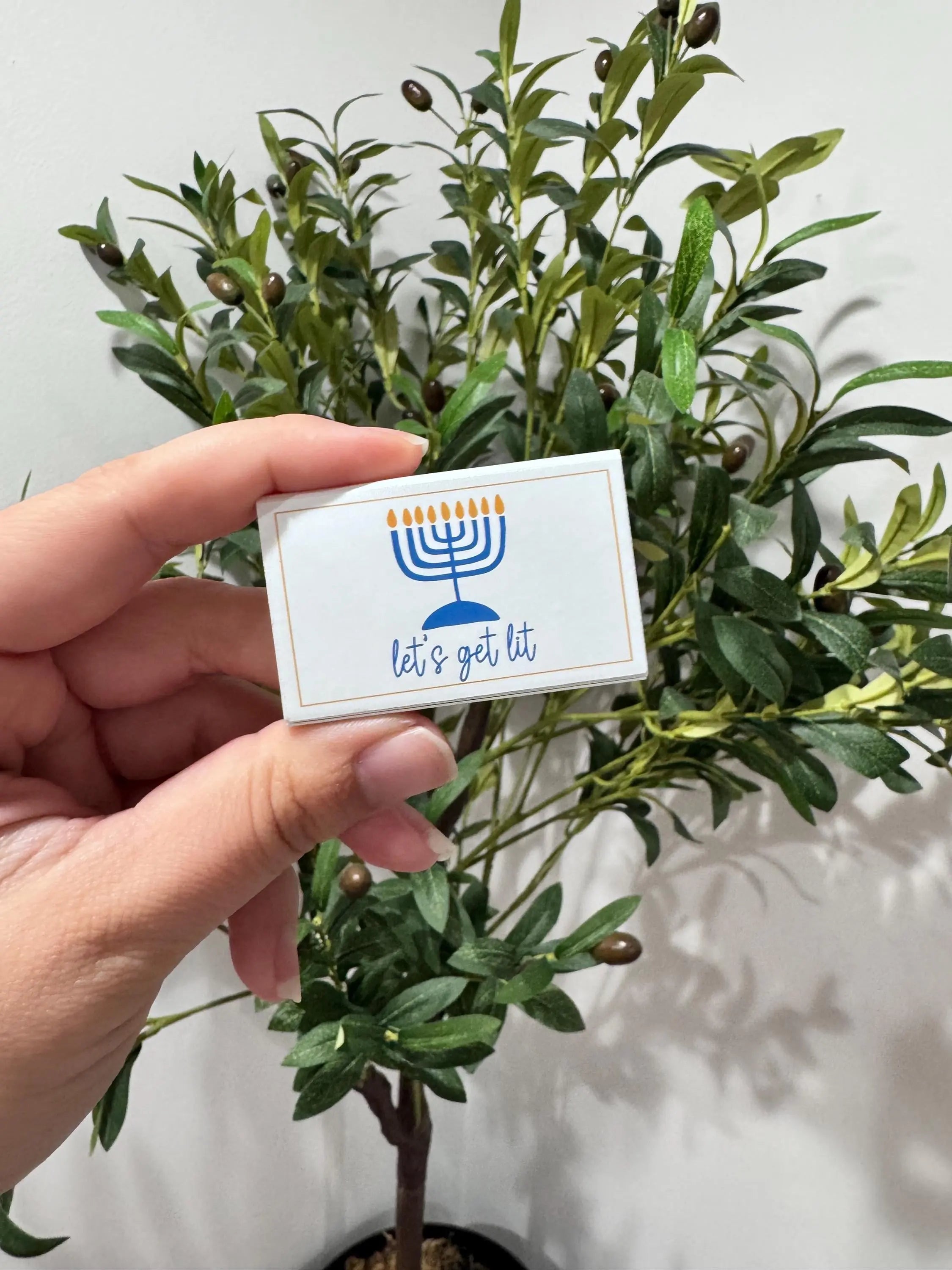 Let’s Get Lit Hanukkah Matchboxes Menorah Candle Matches, Jewish Holiday Favors & Festival of Lights Décor Twentynine Luxury