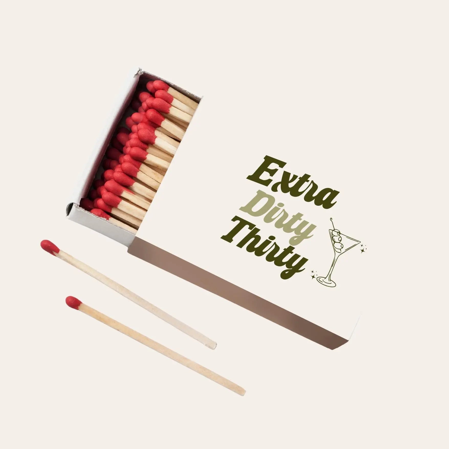 Extra Dirty Thirty Matchboxes – 30th Birthday & Martini Theme Party Favors Twentynine Luxury