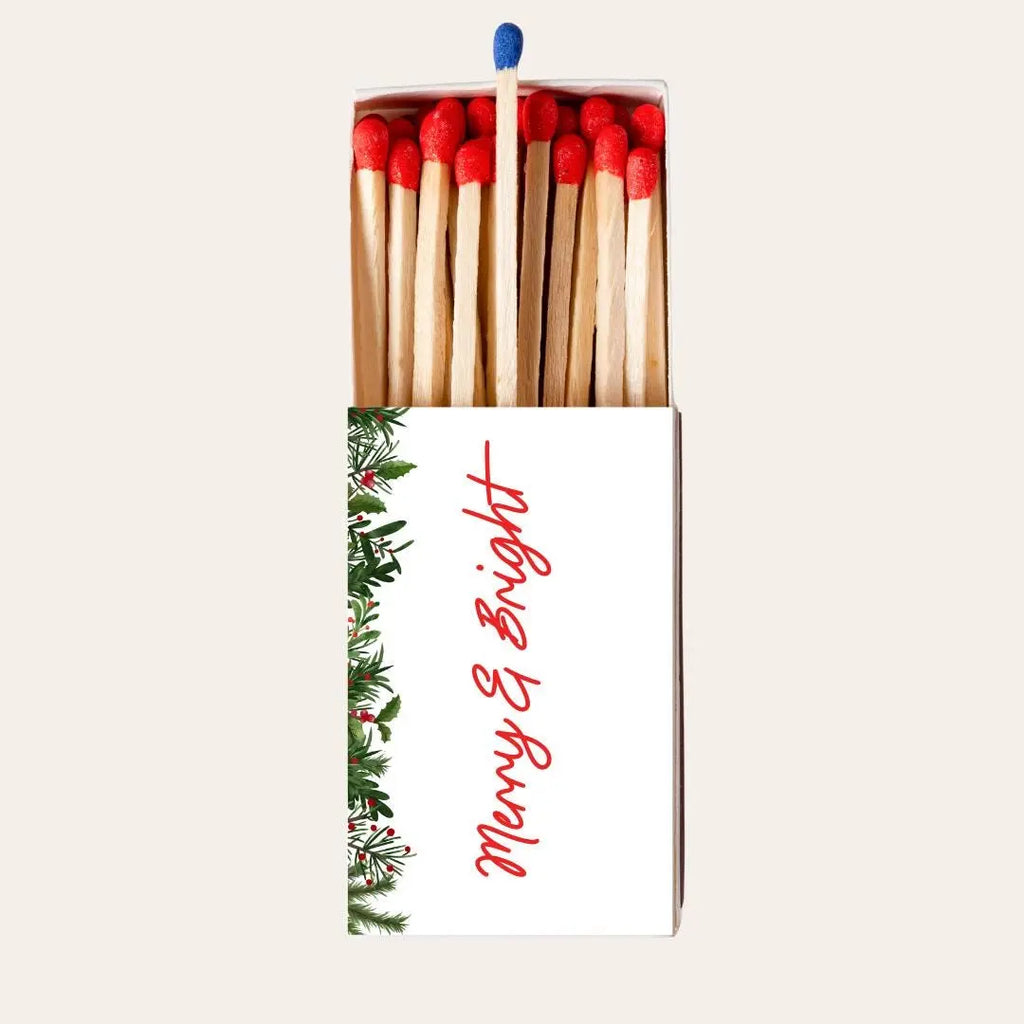 Merry & Bright Christmas Matchboxes – Personalized Holiday Party Favors Twentynine Luxury