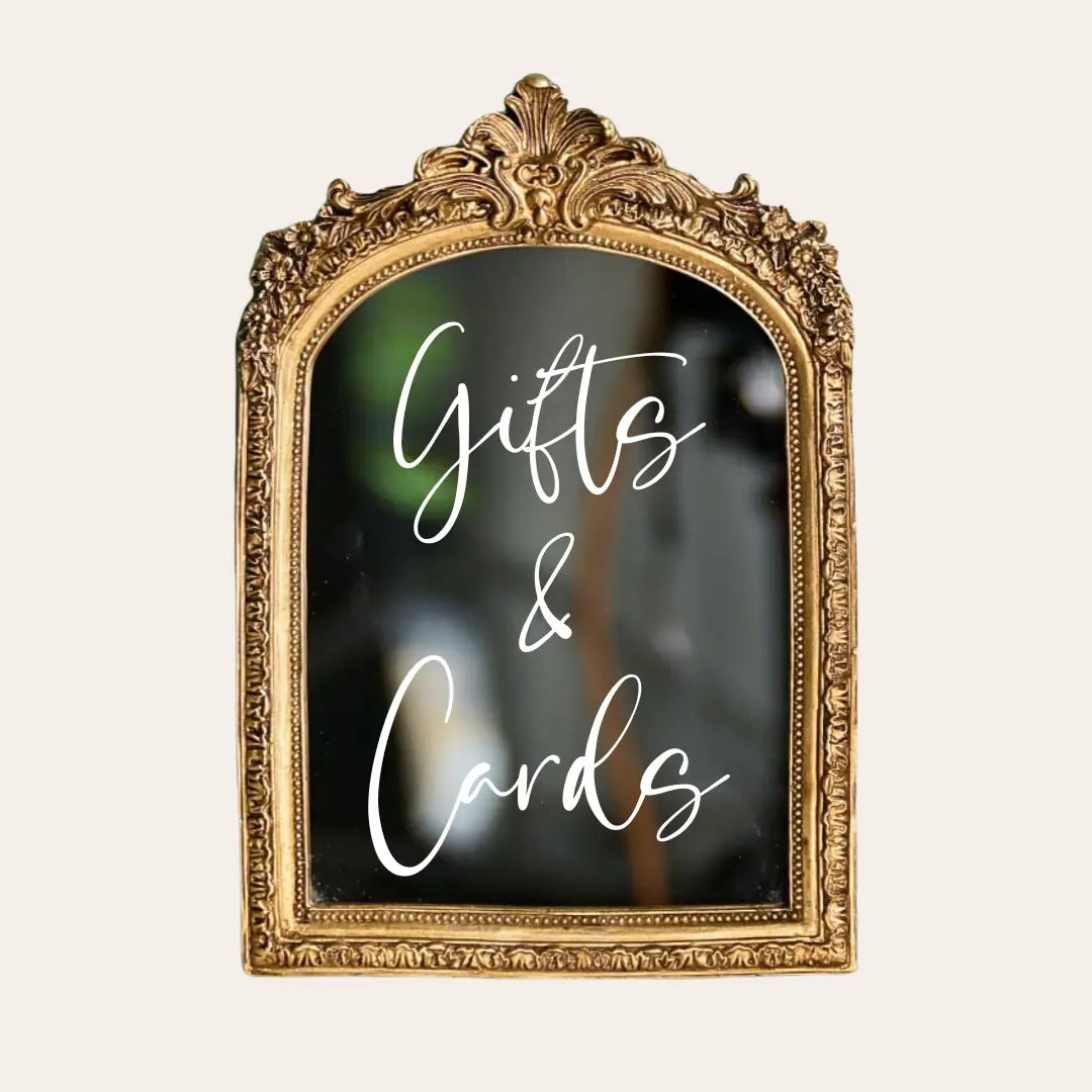 Gifts & Cards Vinyl Mirror Label Wedding Reception Sign Event Vinyl Decal for Mirrors, Acrylic Signs, or Glass Twentynine Luxury