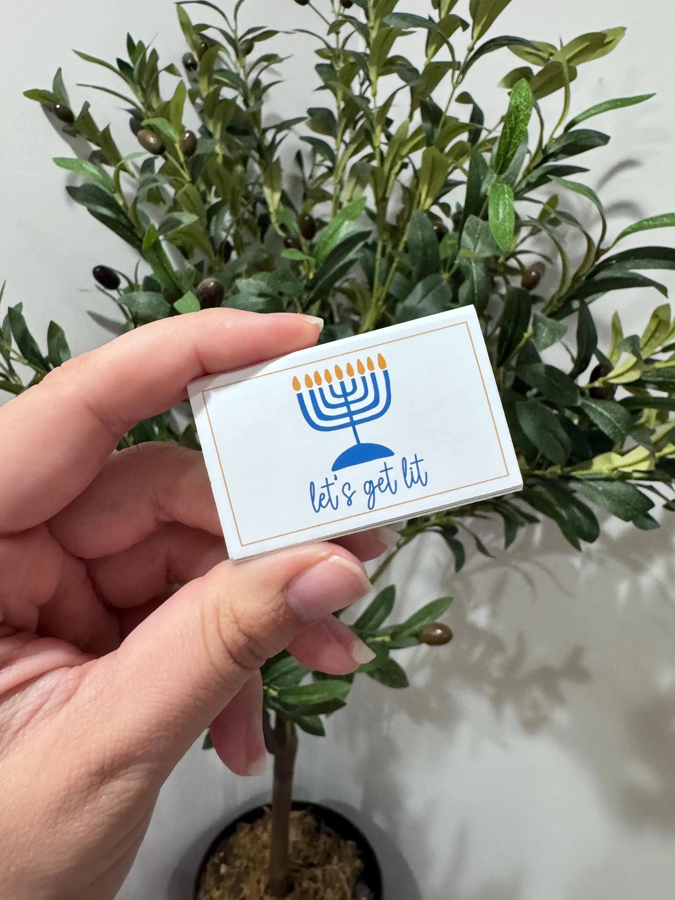 Let’s Get Lit Hanukkah Matchboxes Menorah Candle Matches, Jewish Holiday Favors & Festival of Lights Décor Twentynine Luxury