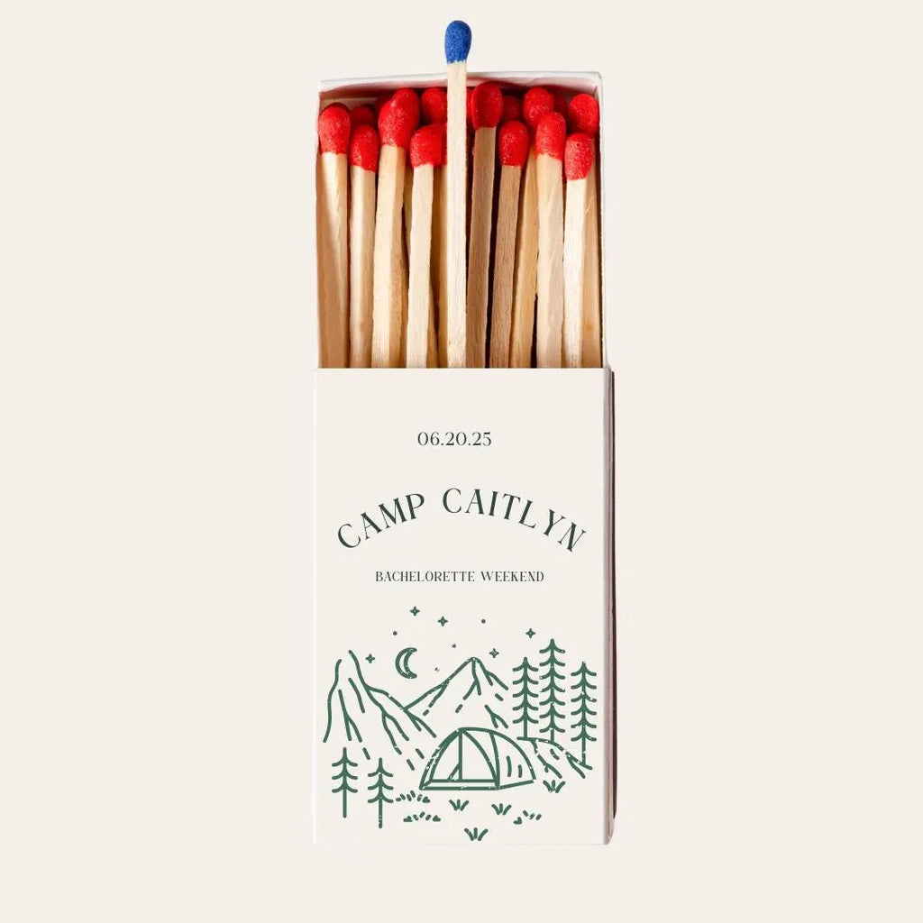 Camp Bachelorette Matchboxes – Custom Campfire Bachelorette Party Favors Twentynine Luxury