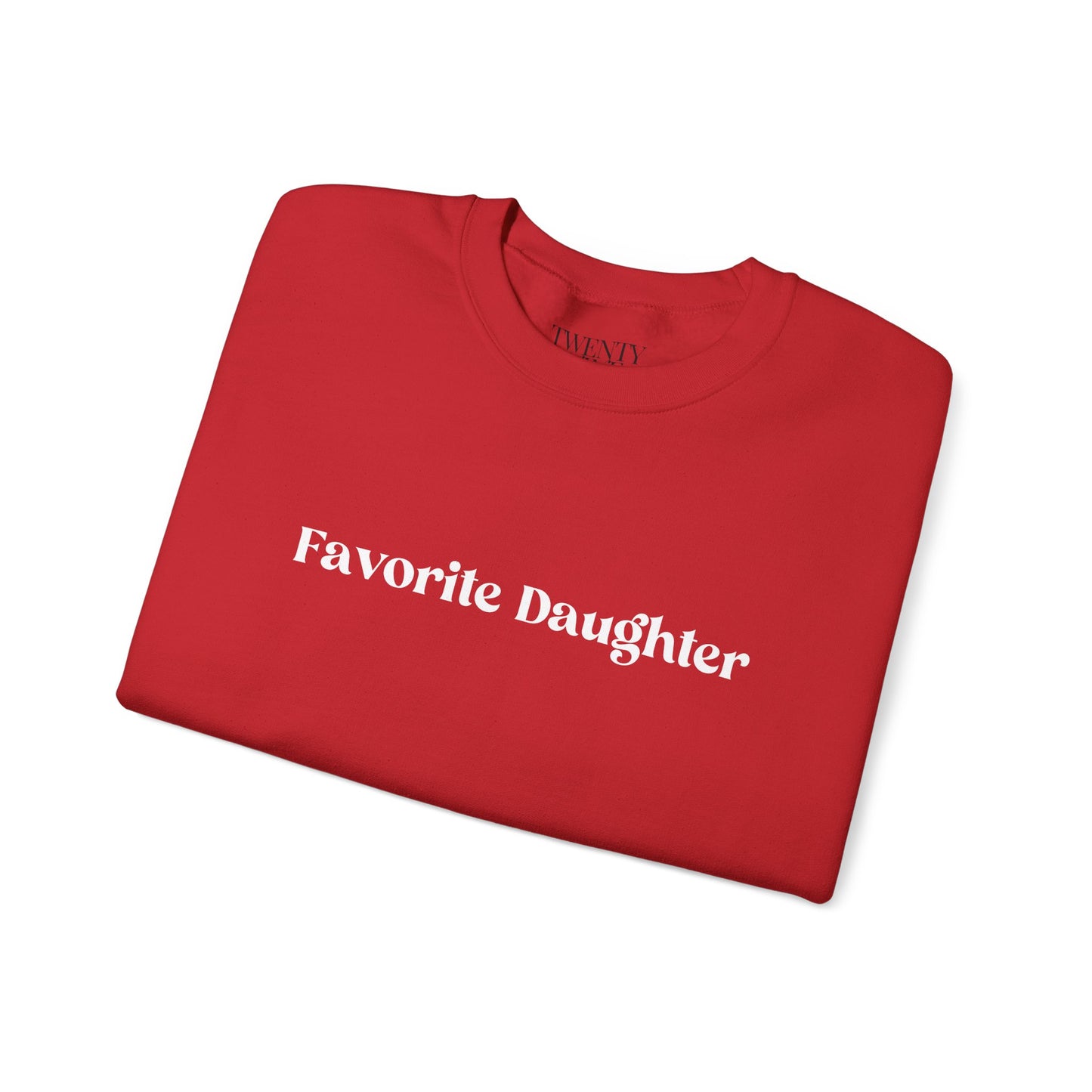 Favorite Daughter Crewneck Sweatshirt, Cozy Gift for Daughters, Family Sweatshirt, Casual Wear, Birthday, Holidays, Comfortable Style
