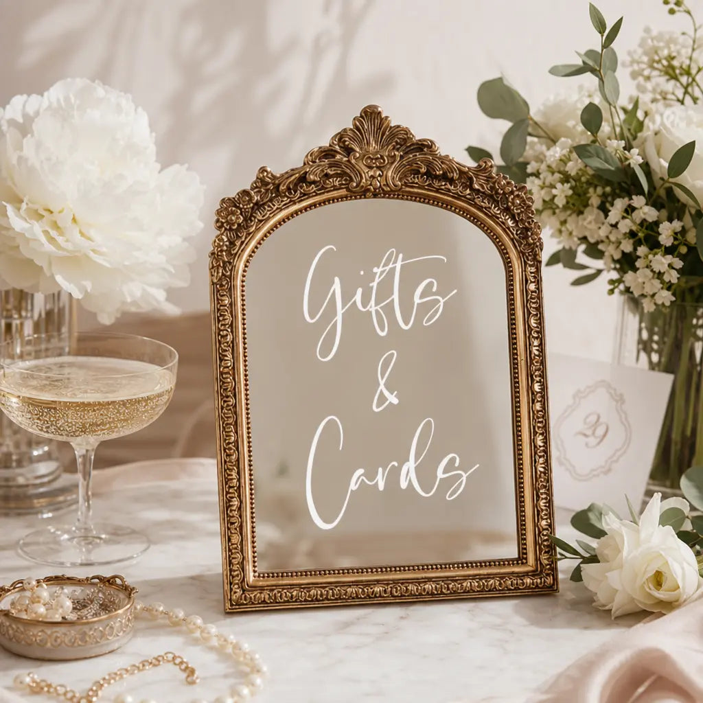 Gifts & Cards Vinyl Mirror Label Wedding Reception Sign Event Vinyl Decal for Mirrors, Acrylic Signs, or Glass Twentynine Luxury
