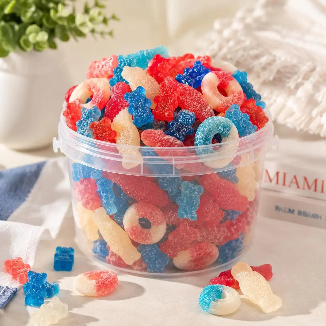 4th of July Candy Buckets Patriotic Party Favors Red White & Blue Candy Mix Party in the USA Favor Buckets BBQ Party Treats Twentynine Luxury