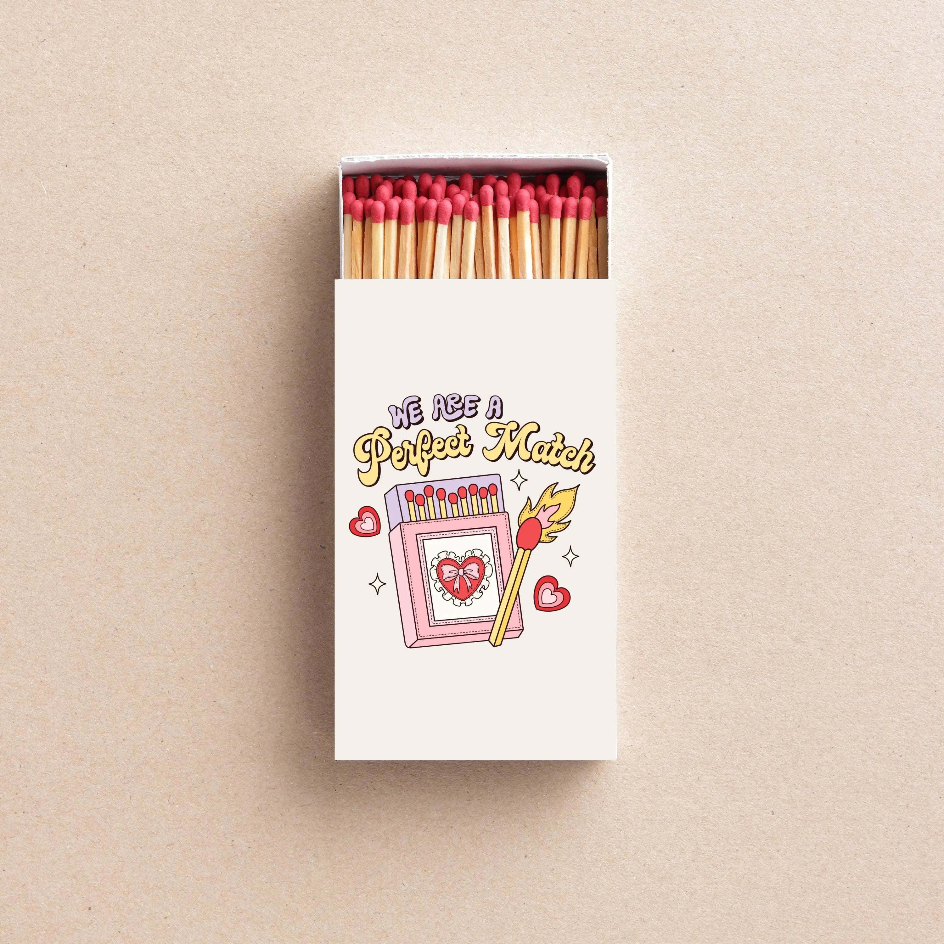 Romantic We Are a Perfect Match Matchbox Cute Wedding Favor or Gift Idea Twentynine Luxury