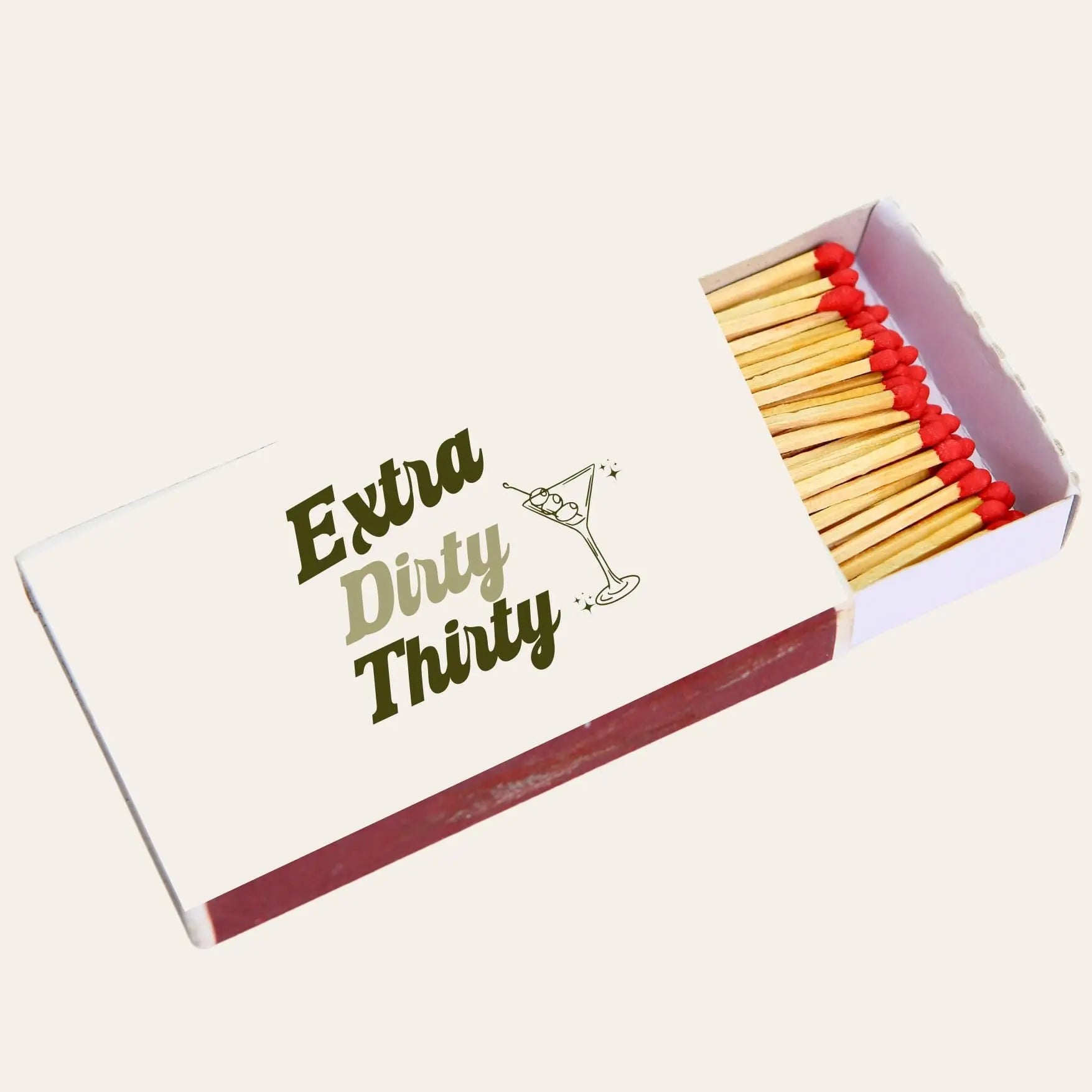 Extra Dirty Thirty Matchboxes – 30th Birthday & Martini Theme Party Favors Twentynine Luxury