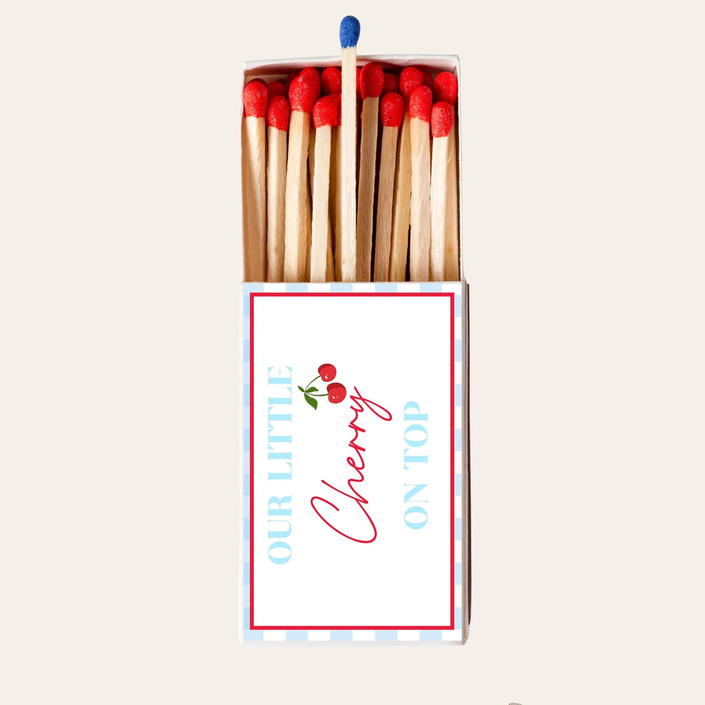 Our Little Cherry On Top Matchboxes – Custom Baby Shower & Gender Reveal Favors Twentynine Luxury